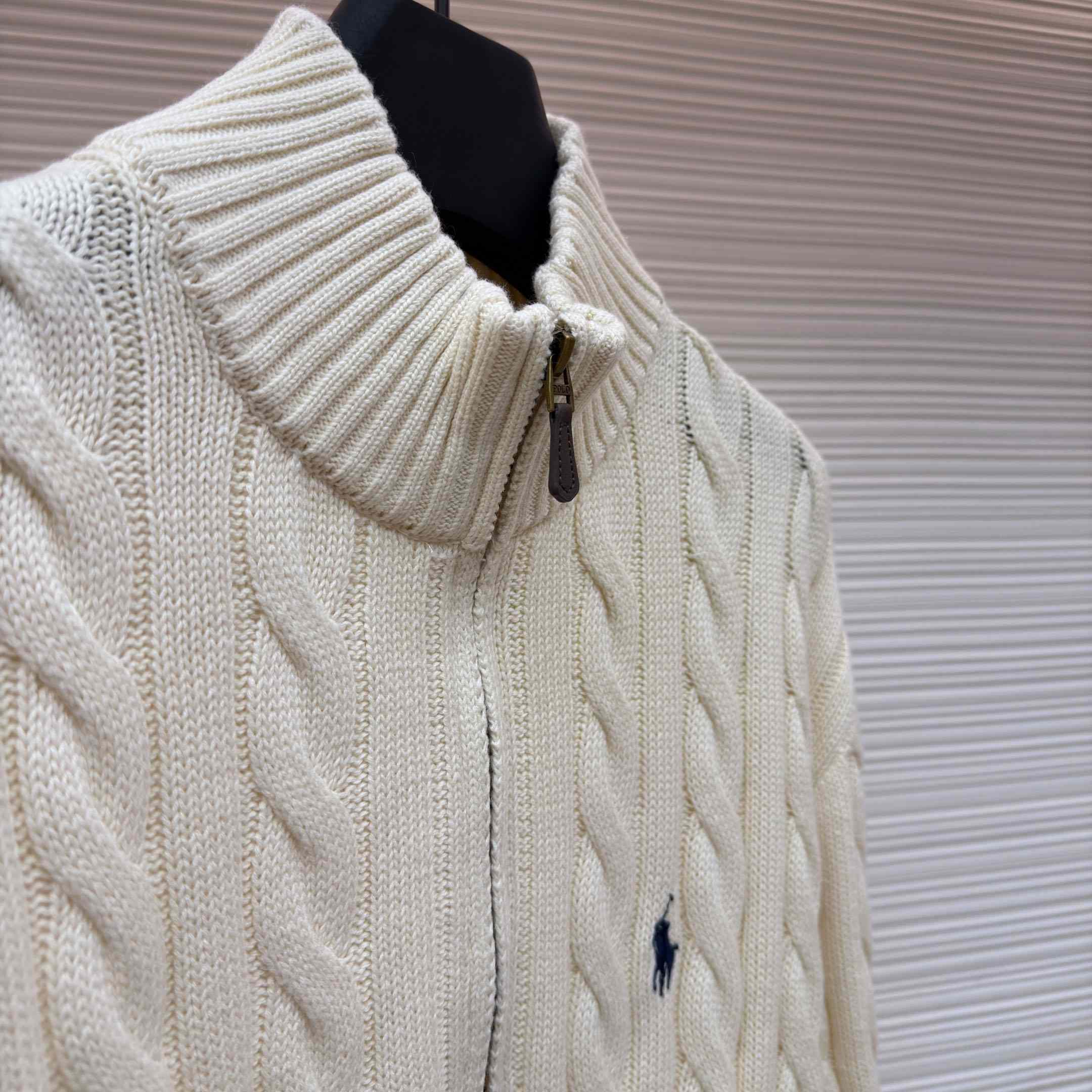 Polo Ralph Cable-Knit Cotton Quarter-Zip Jumper - FashionPlug
