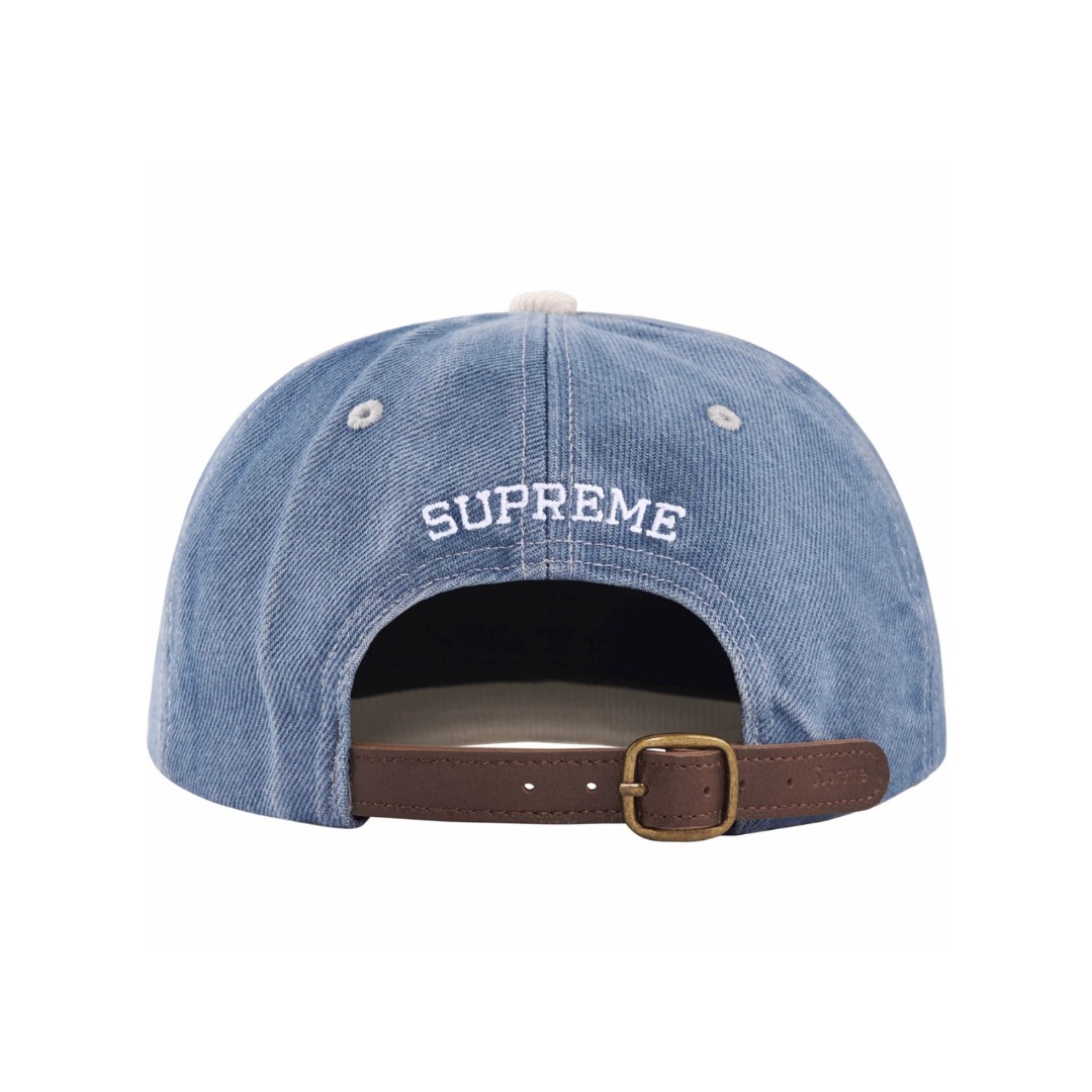 Supreme 2-Tone S Logo 6-Panel 'Washed Denim' - FashionPlug