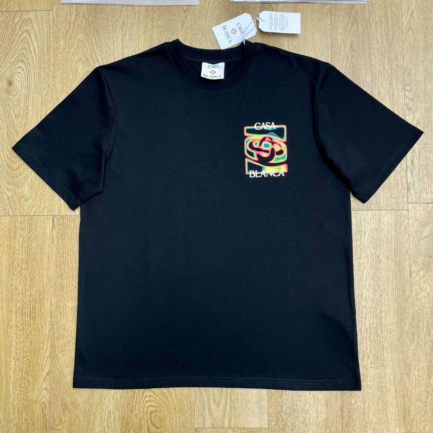 Casablanca Heat Map Logo Short Sleeve T‑Shirt C1125 - FashionPlug