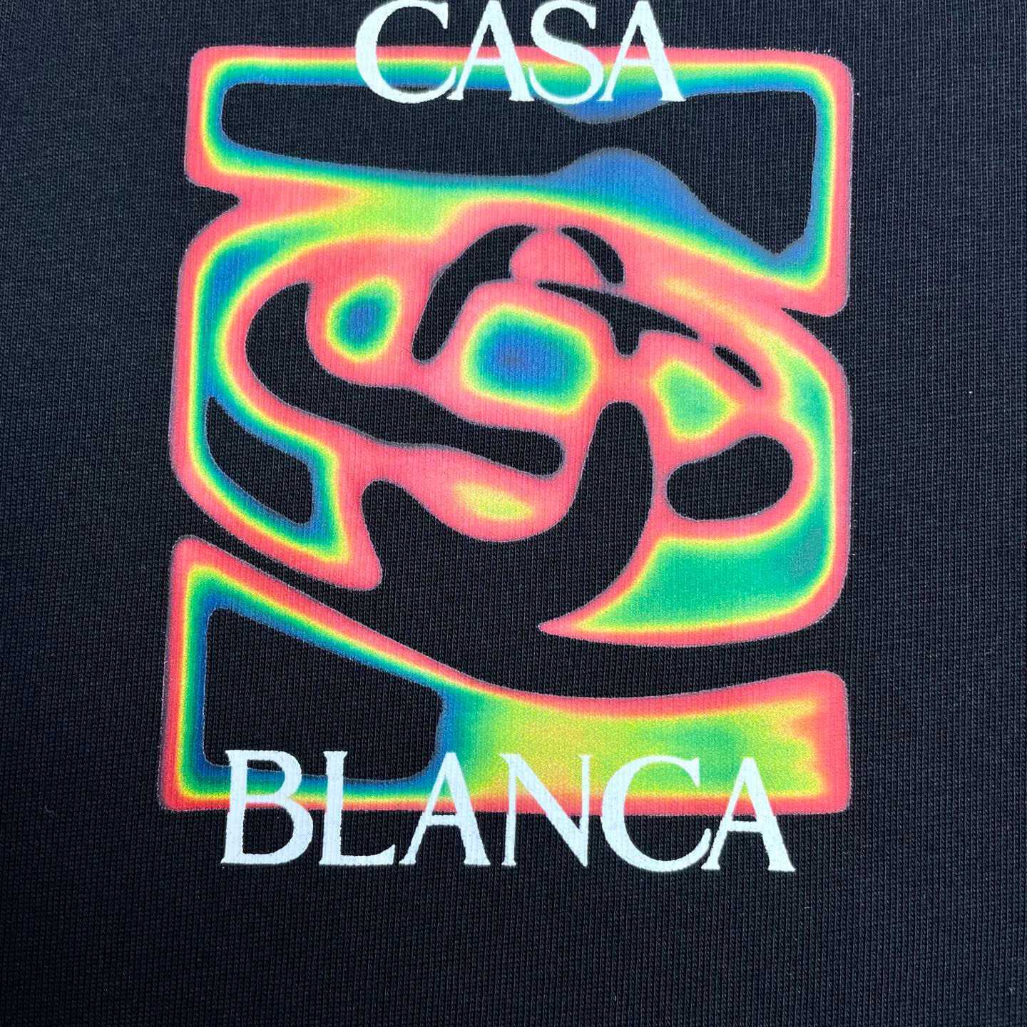 Casablanca Heat Map Logo Short Sleeve T‑Shirt C1125 - FashionPlug