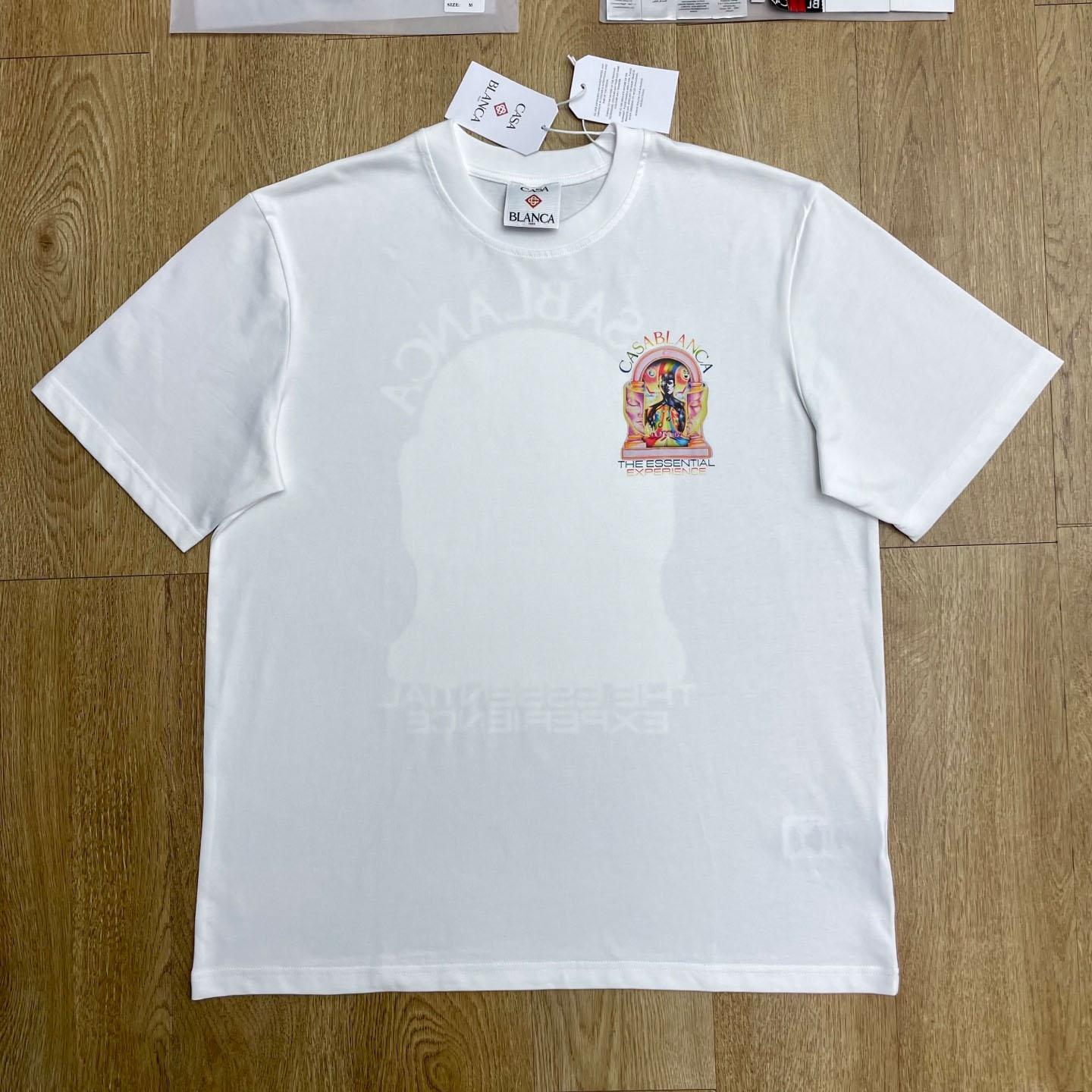 Casablanca Essential Experience printed cotton T-shirt  C1114 - FashionPlug