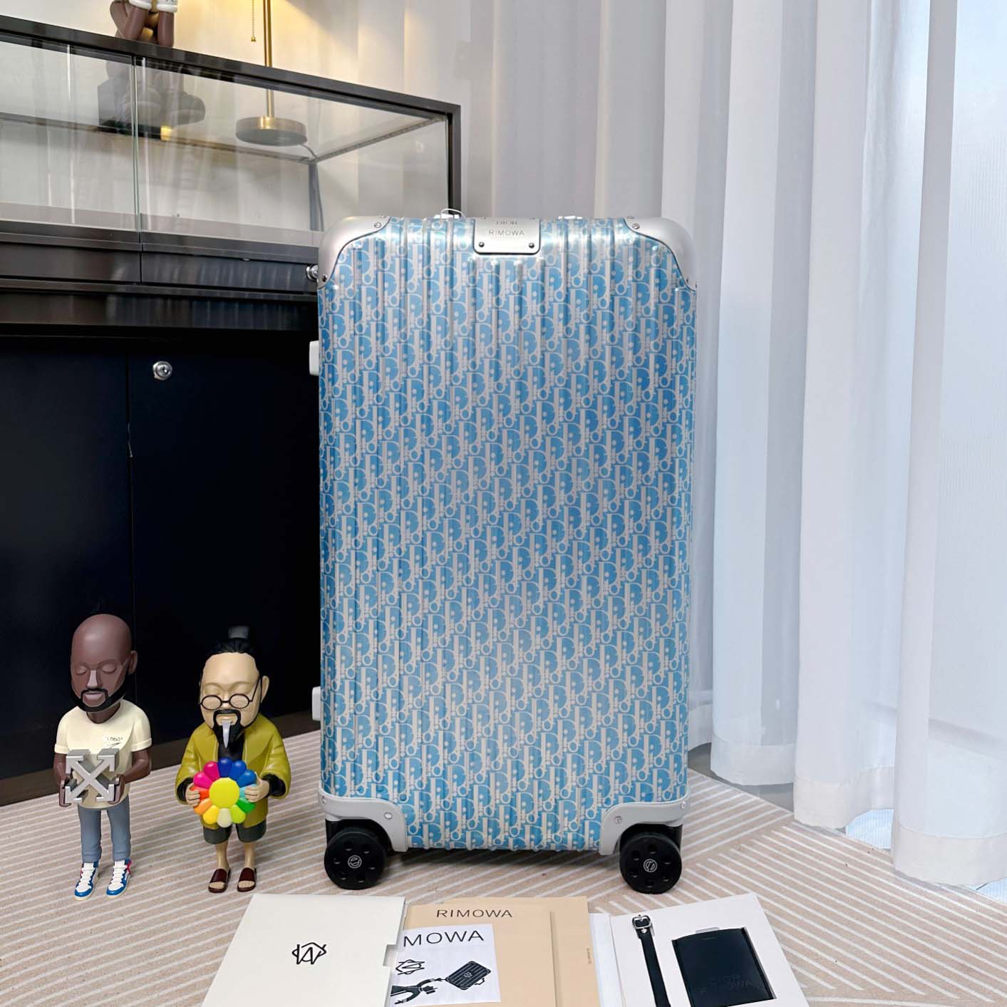 Christian Dior x Rimowa Aluminum Gradient Cabin Luggage - FashionPlug