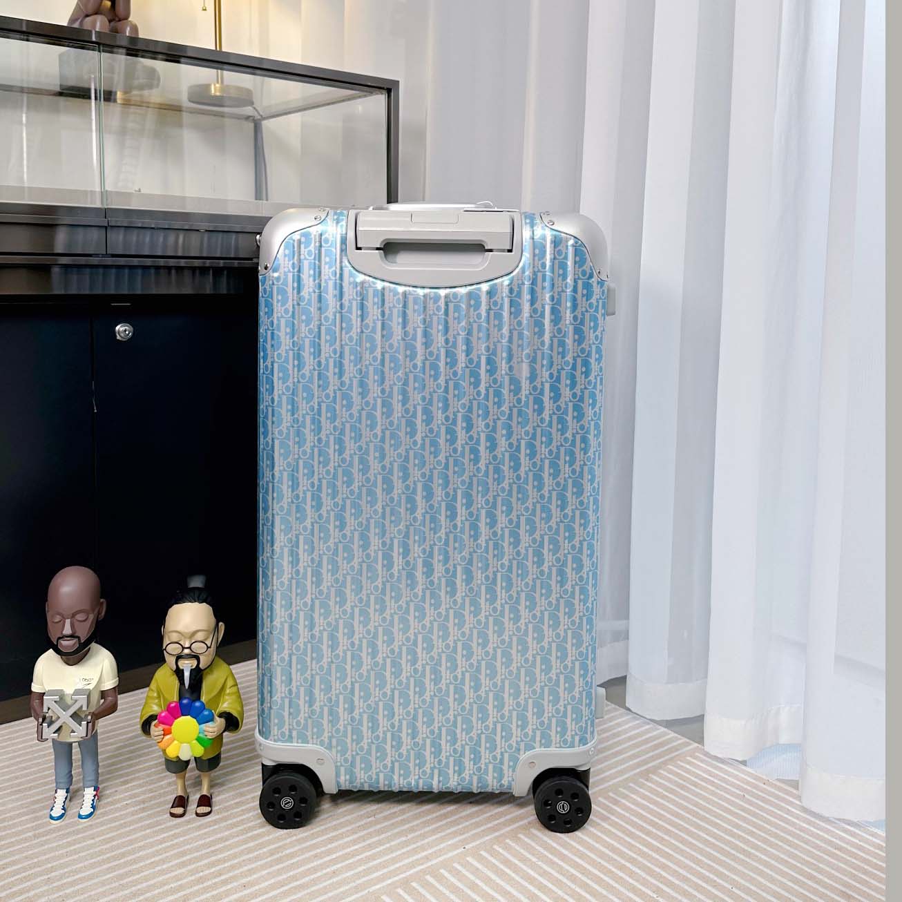 Christian Dior x Rimowa Aluminum Gradient Cabin Luggage - FashionPlug