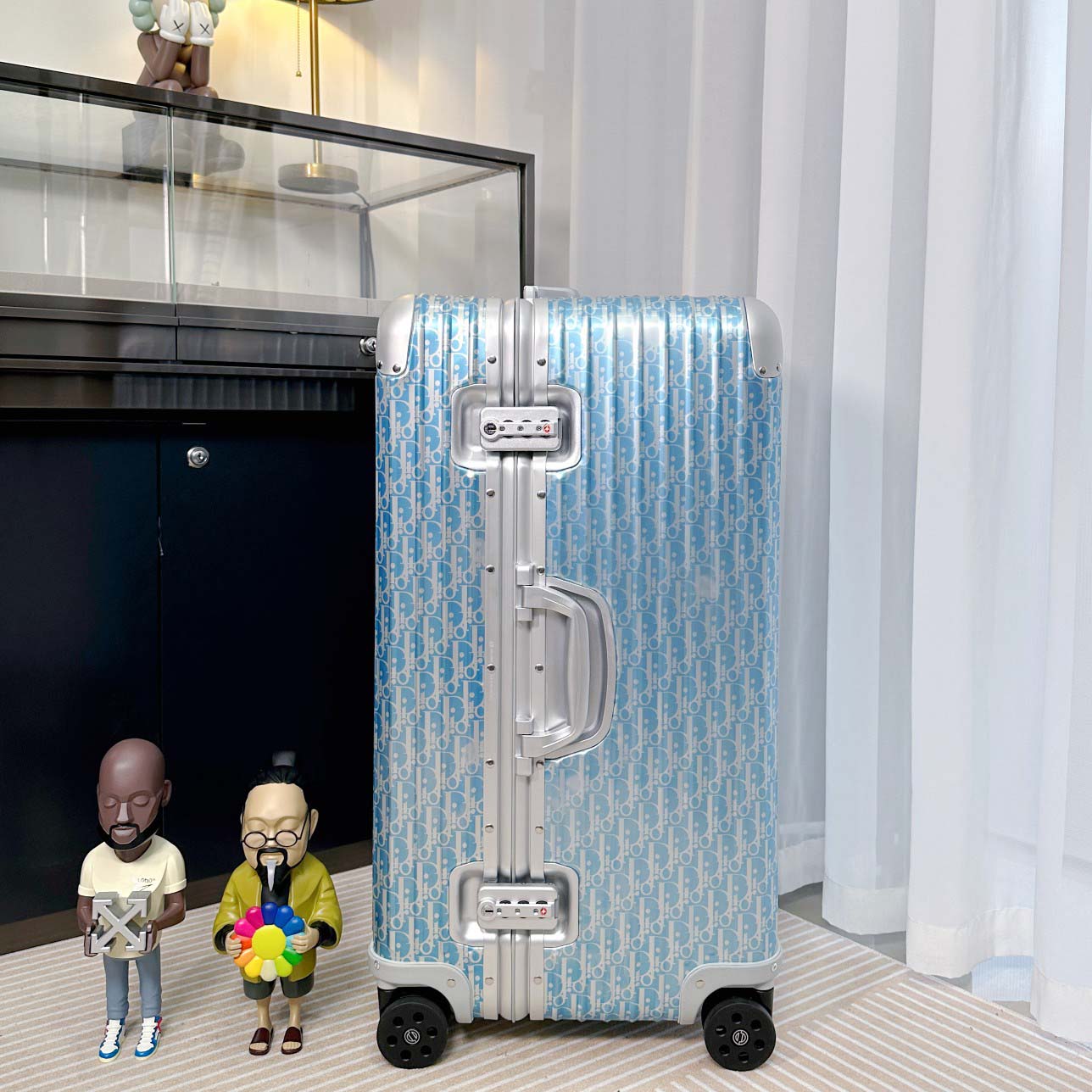 Christian Dior x Rimowa Aluminum Gradient Cabin Luggage - FashionPlug