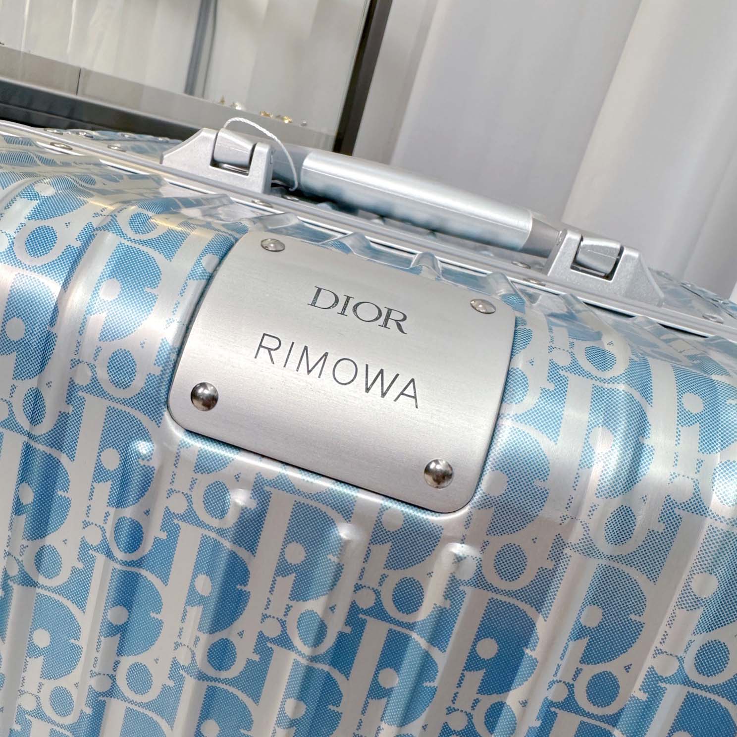 Christian Dior x Rimowa Aluminum Gradient Cabin Luggage - FashionPlug