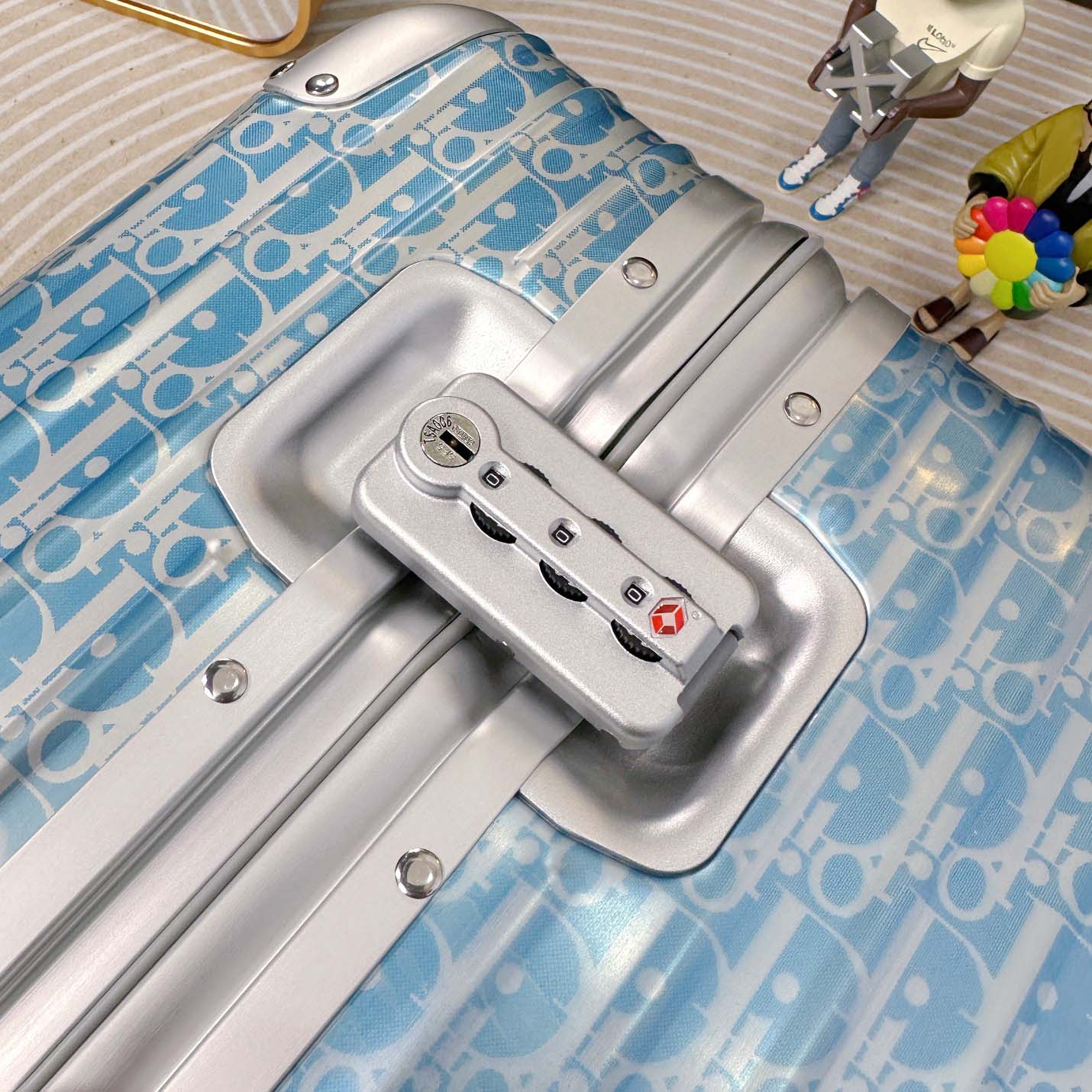 Christian Dior x Rimowa Aluminum Gradient Cabin Luggage - FashionPlug