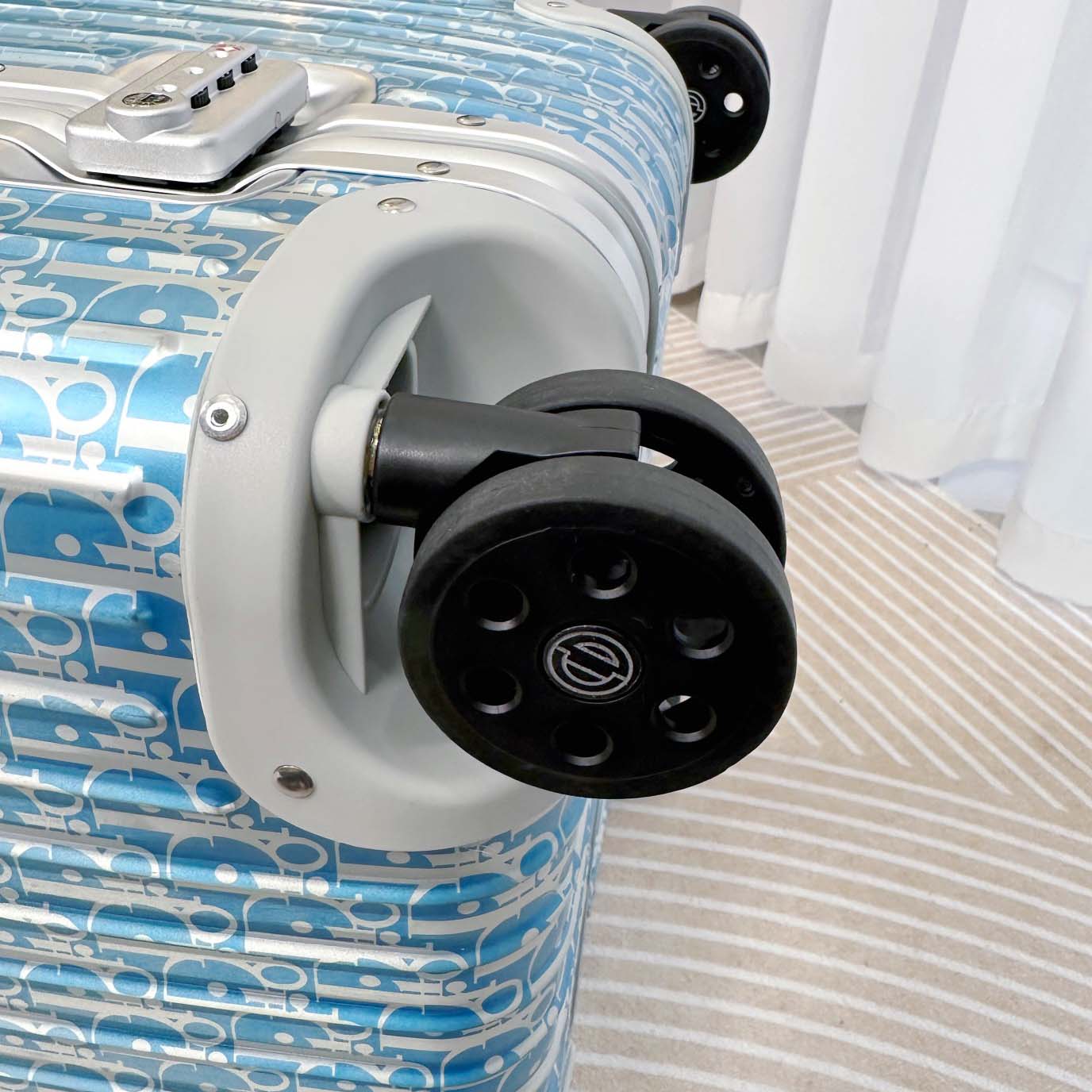 Christian Dior x Rimowa Aluminum Gradient Cabin Luggage - FashionPlug