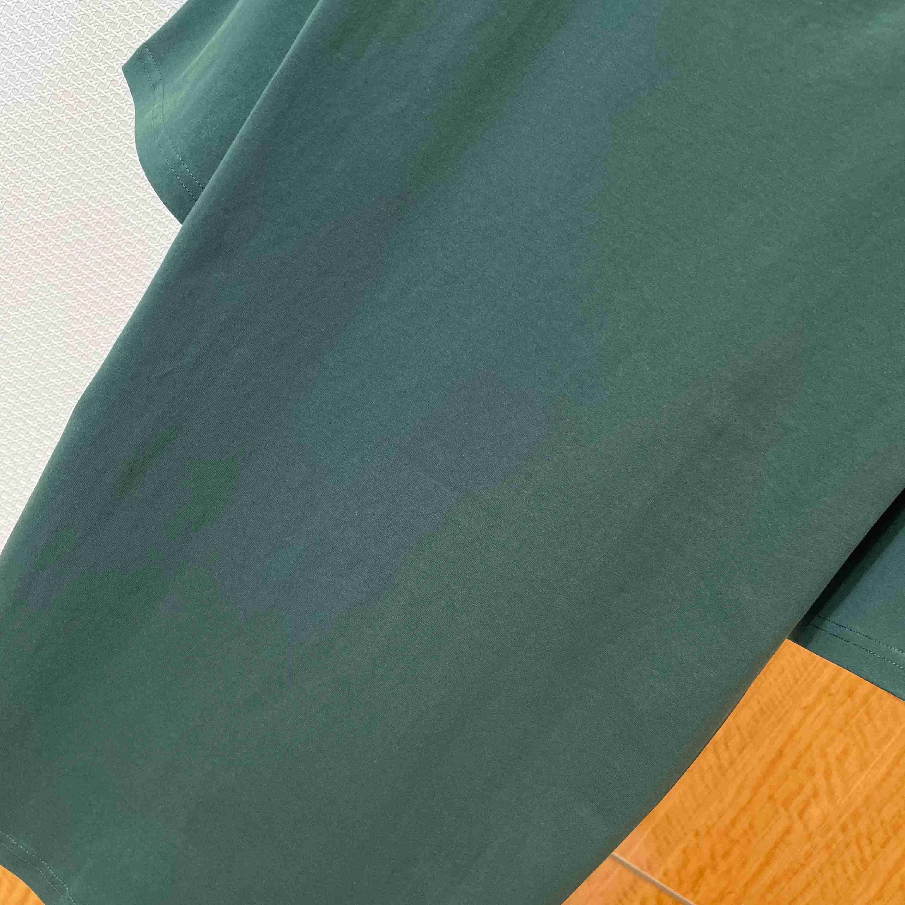 Dior T-Shirt with Dior Embroidery Green - FashionPlug