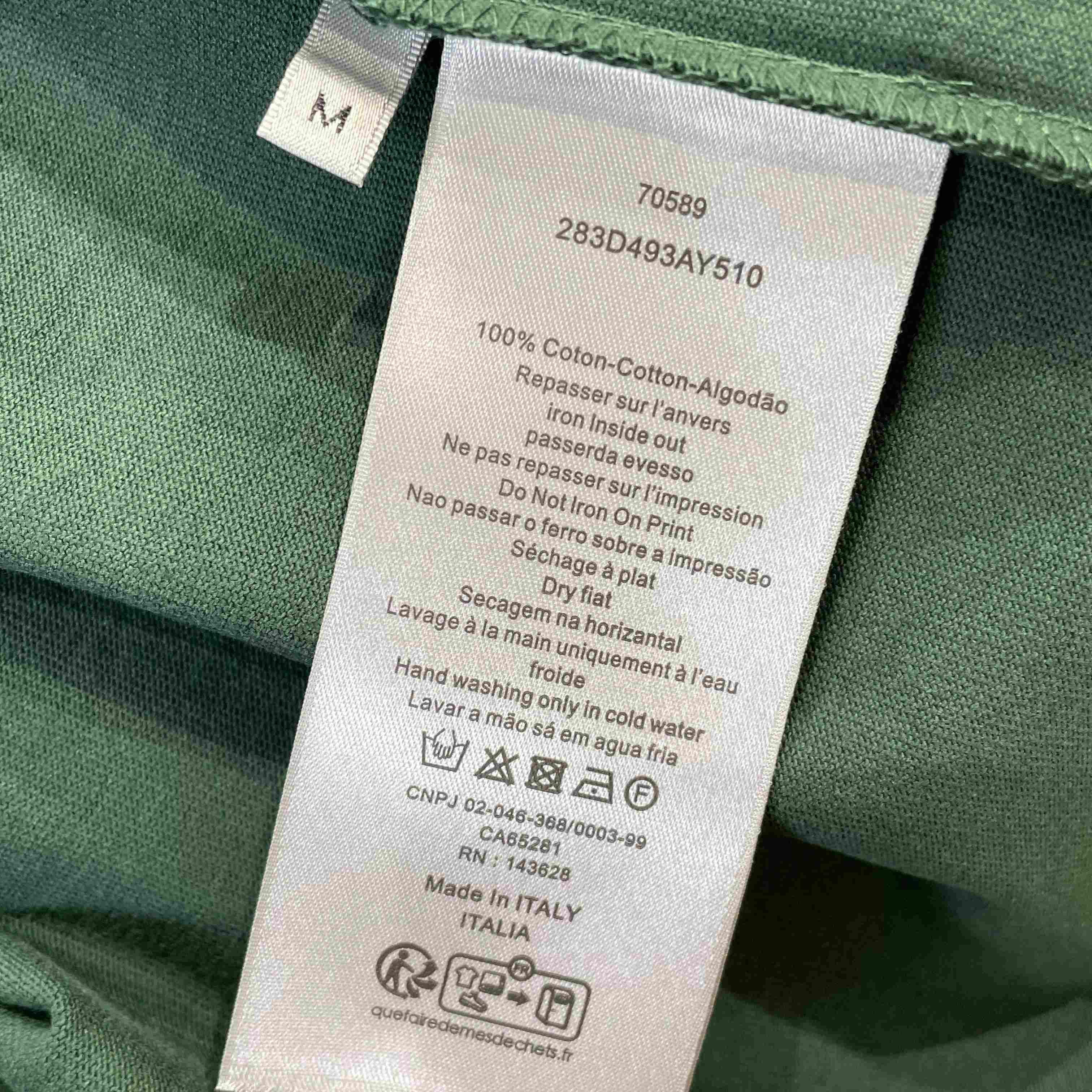 Dior T-Shirt with Dior Embroidery Green - FashionPlug