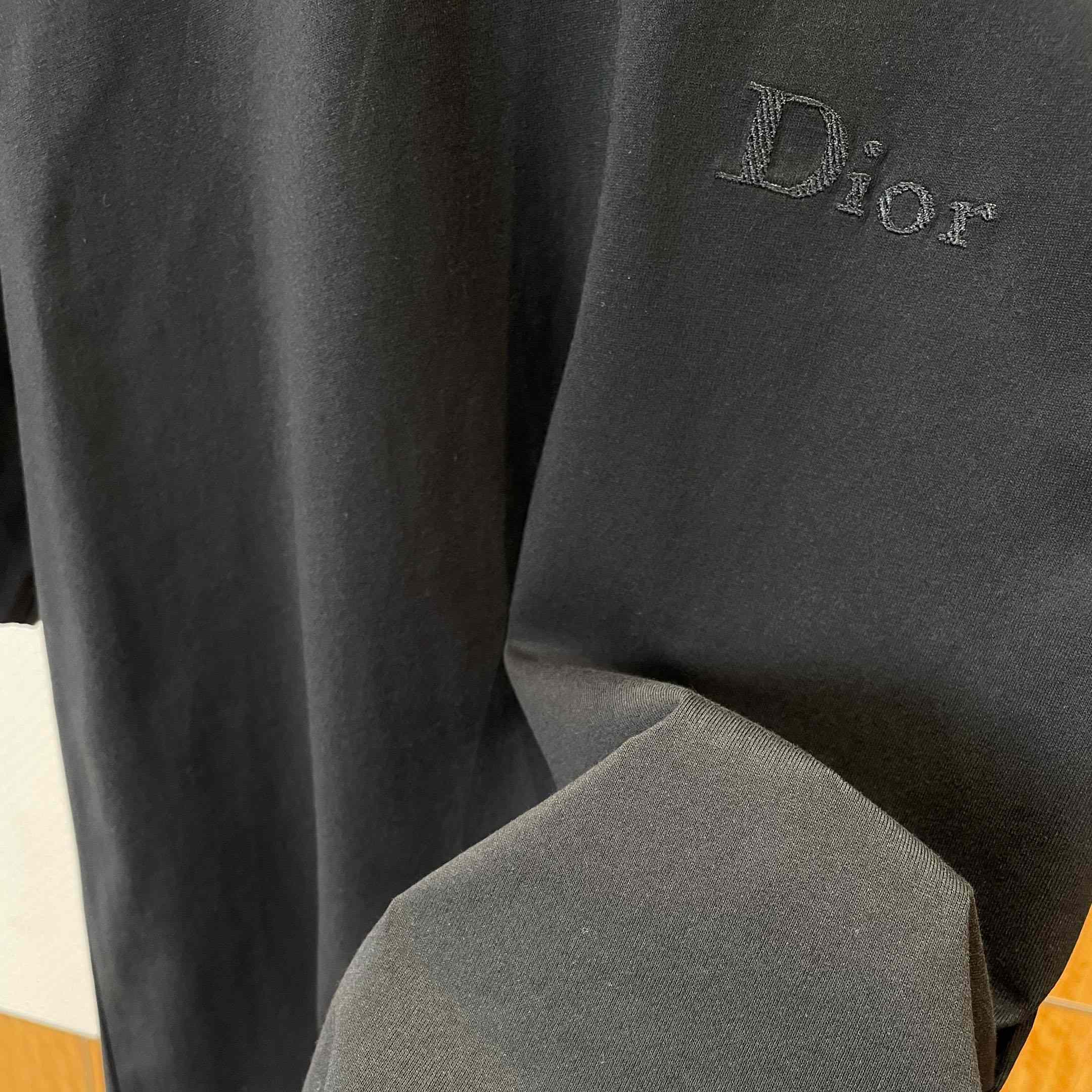 Dior T-Shirt with Dior Embroidery Black - FashionPlug