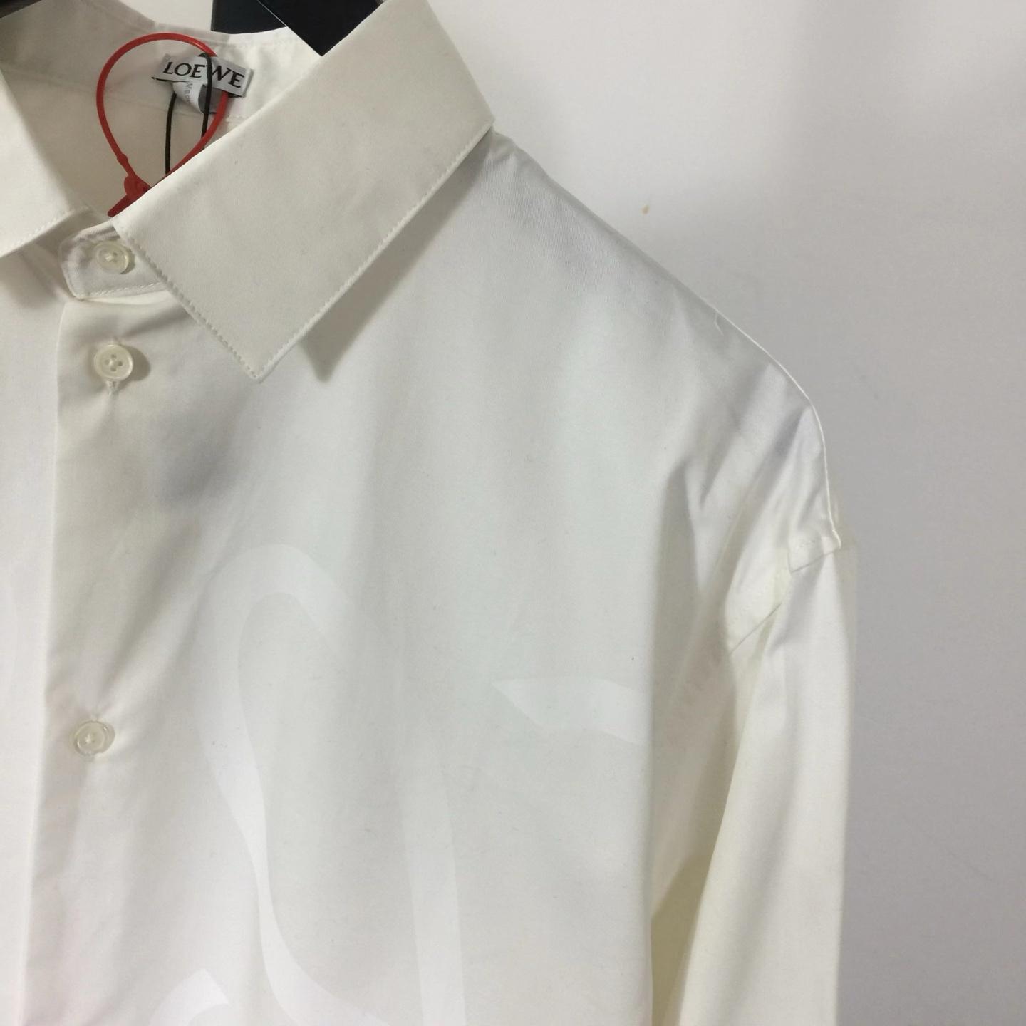 Loewe Embossed Logo Shirt - White - FashionPlug