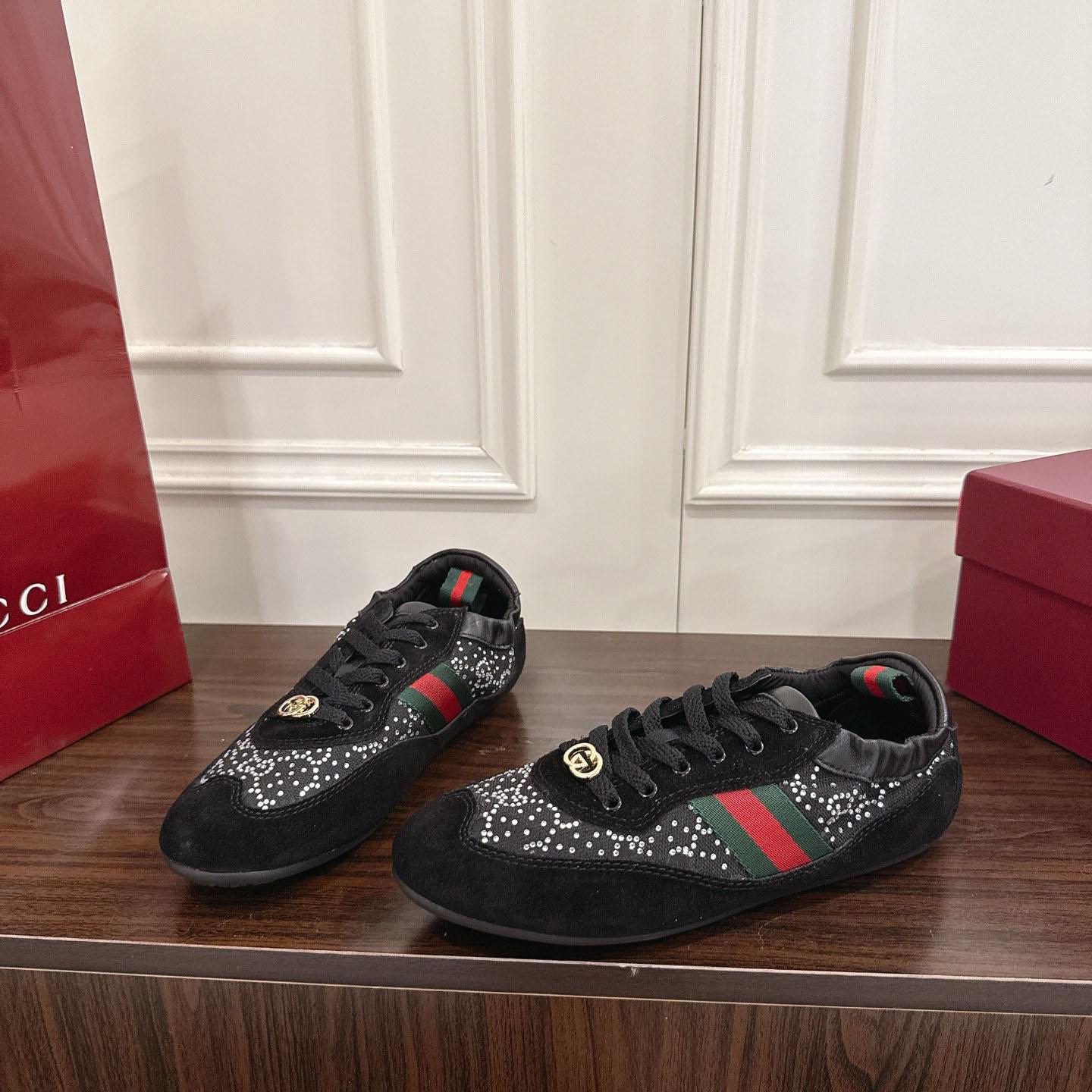 Gucci Women's Gucci Shift GG Crystal Sneaker - FashionPlug