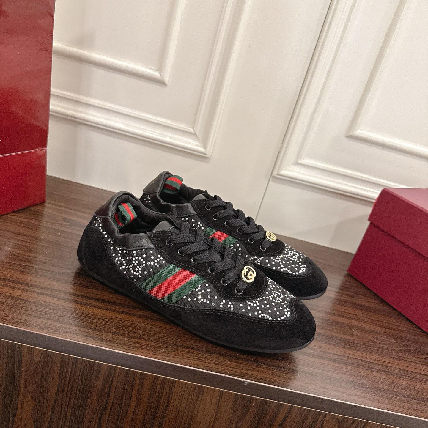 Gucci Women's Gucci Shift GG Crystal Sneaker - FashionPlug
