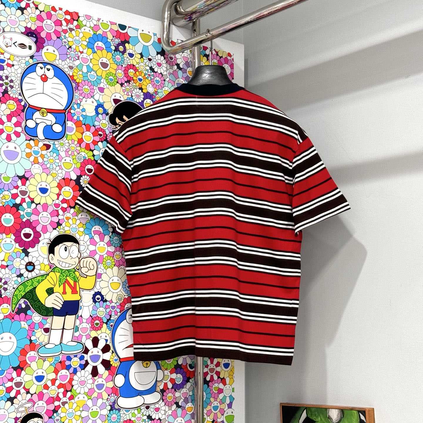 Fendi Oversized Striped Jersey T-shirt - FashionPlug