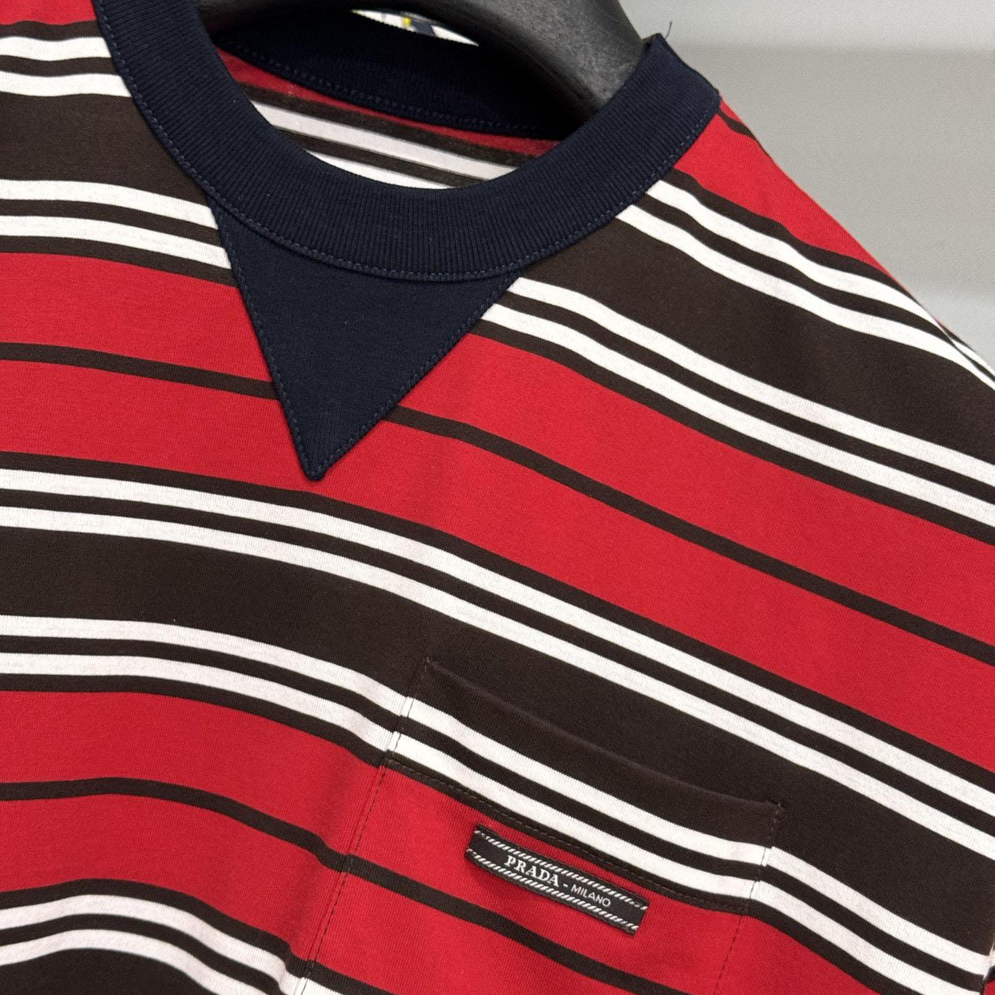 Fendi Oversized Striped Jersey T-shirt - FashionPlug