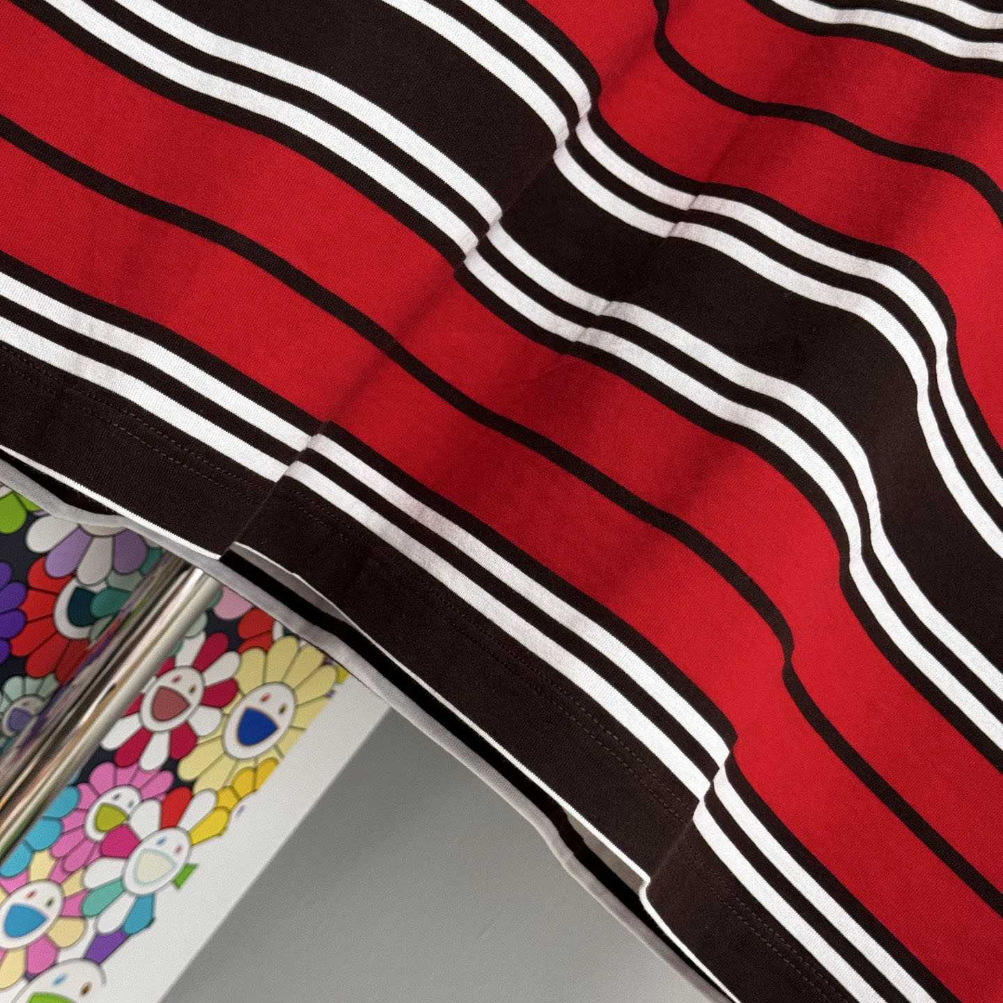 Fendi Oversized Striped Jersey T-shirt - FashionPlug