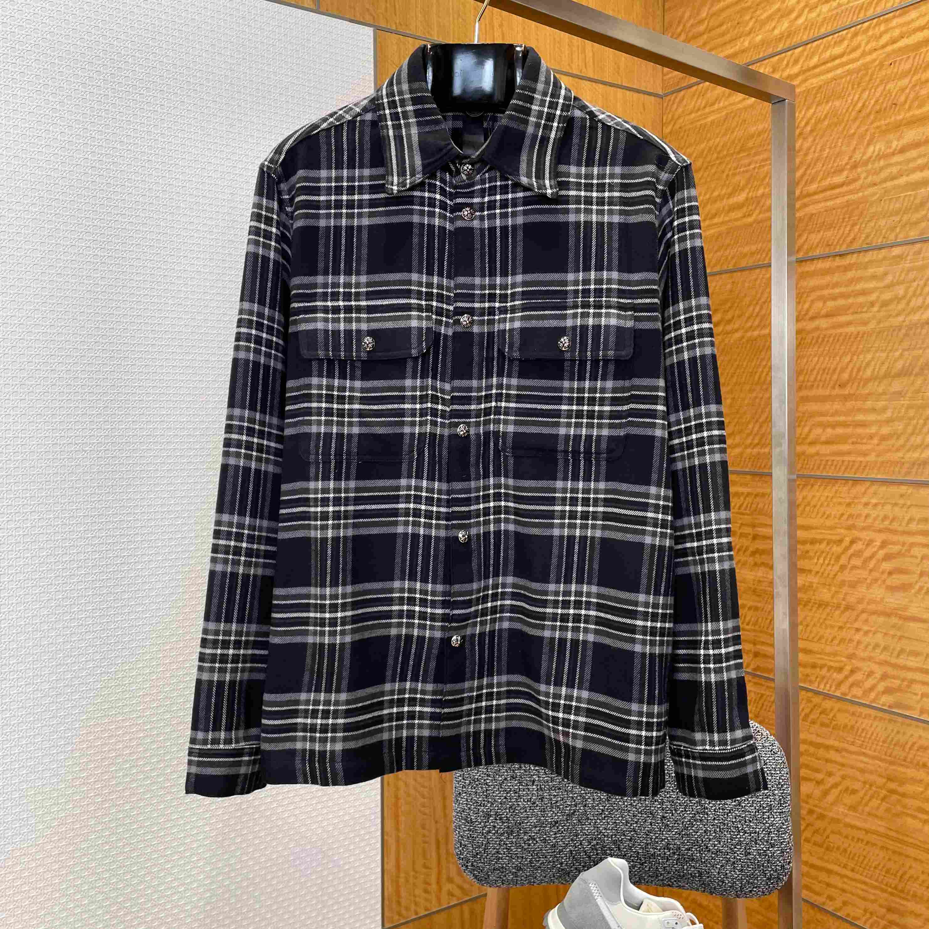 Chrome Hearts  Flannel Work Dog Shirt - FashionPlug