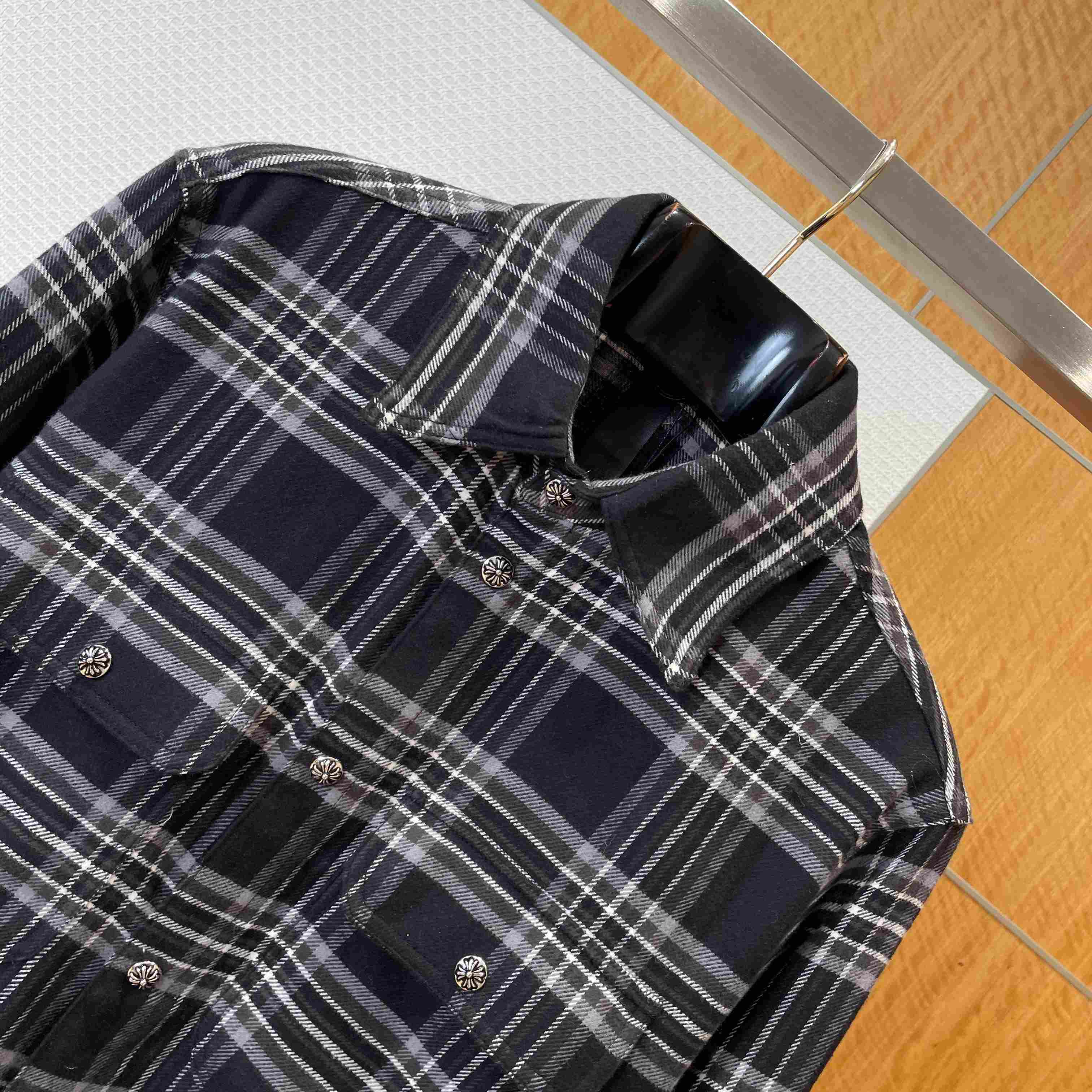 Chrome Hearts  Flannel Work Dog Shirt - FashionPlug