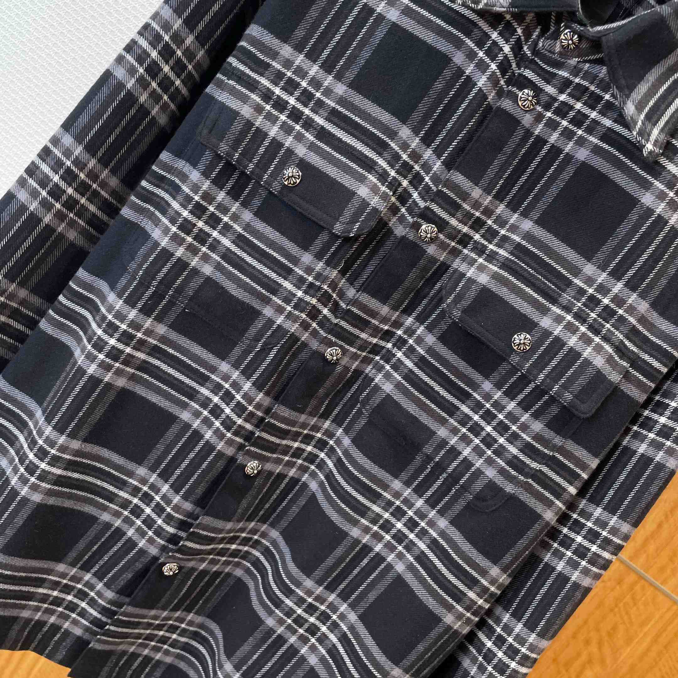 Chrome Hearts  Flannel Work Dog Shirt - FashionPlug