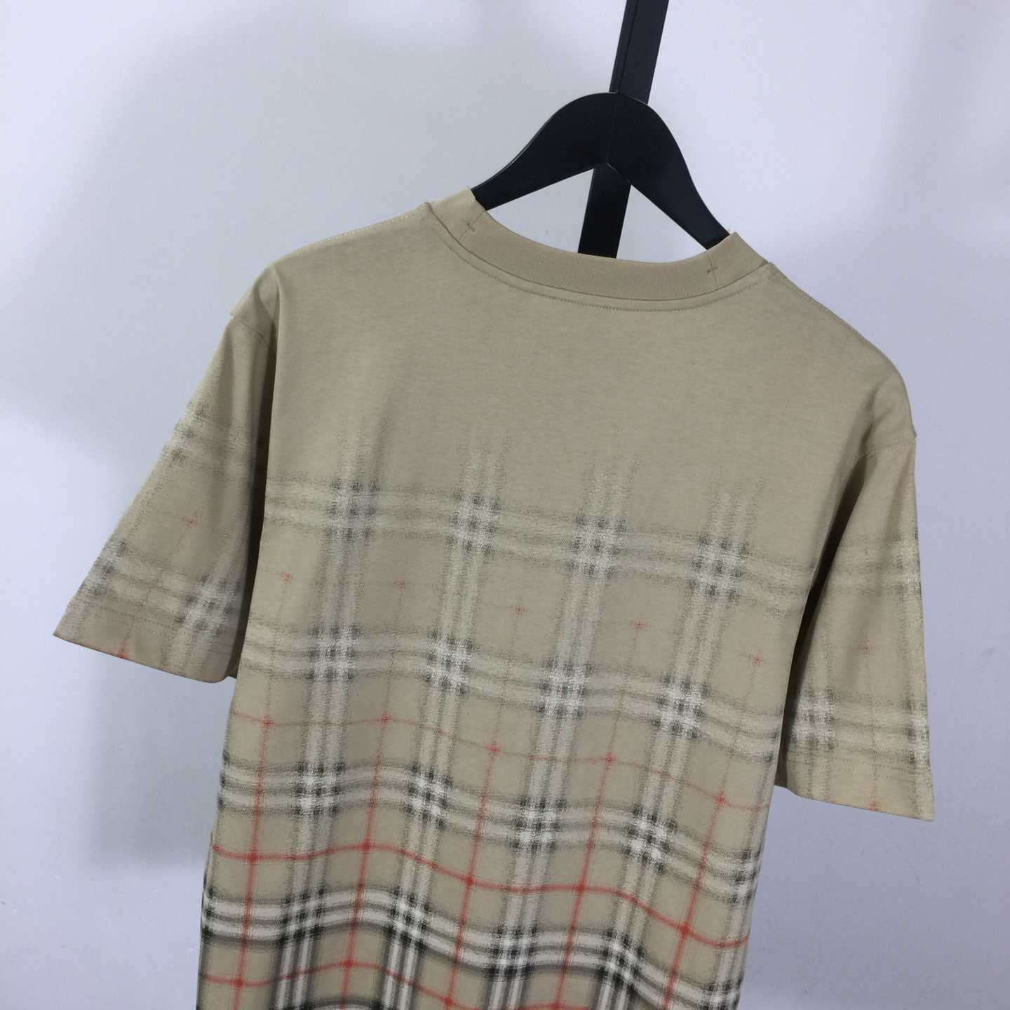 Burberry Gradient Check Cotton T-shirt - FashionPlug