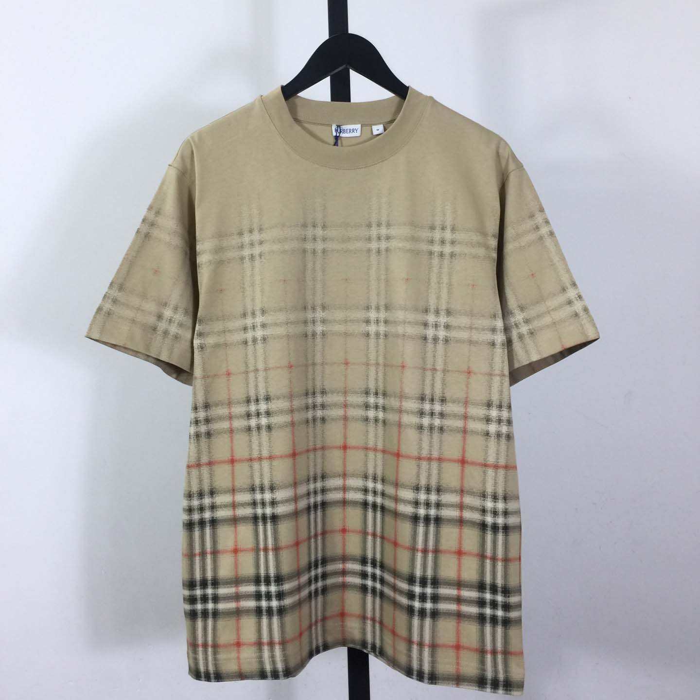 Burberry Gradient Check Cotton T-shirt - FashionPlug