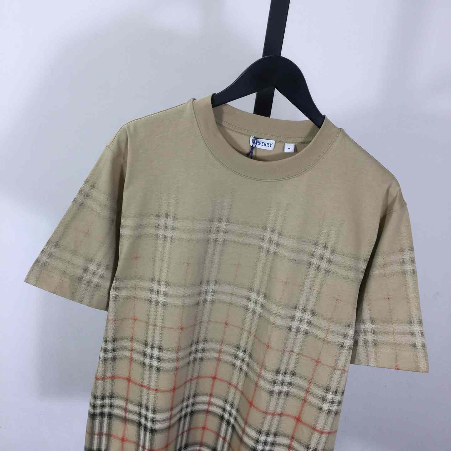 Burberry Gradient Check Cotton T-shirt - FashionPlug