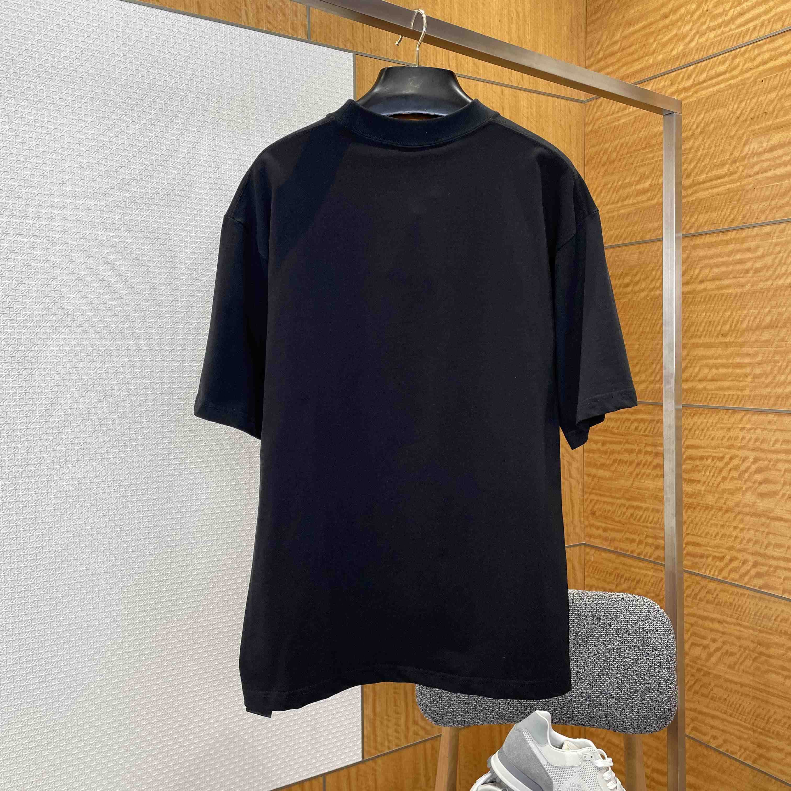 Balenciaga Cursive T-Shirt Medium Fit in black - FashionPlug