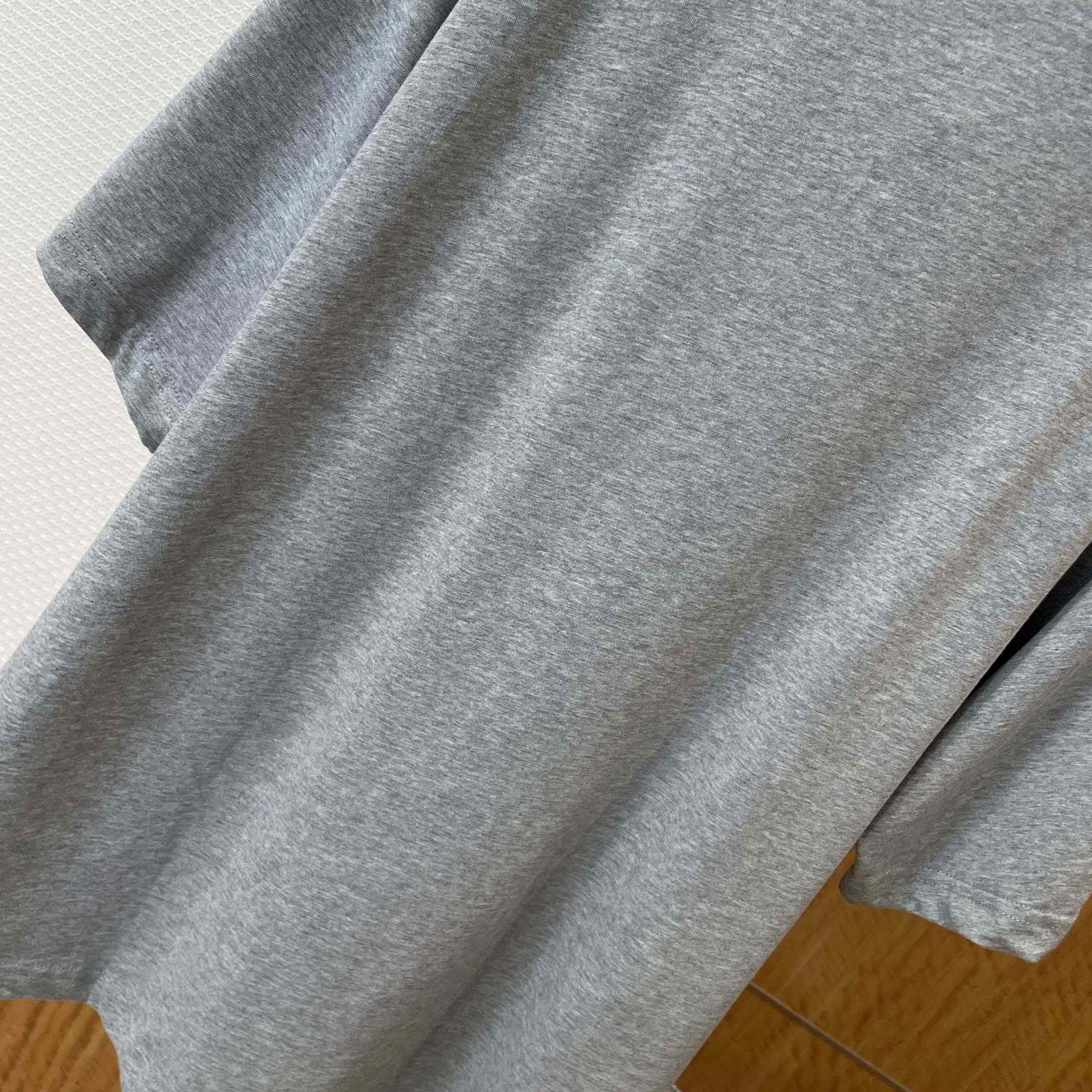 Balenciaga Cursive T-Shirt Medium Fit in Light Heather Grey - FashionPlug