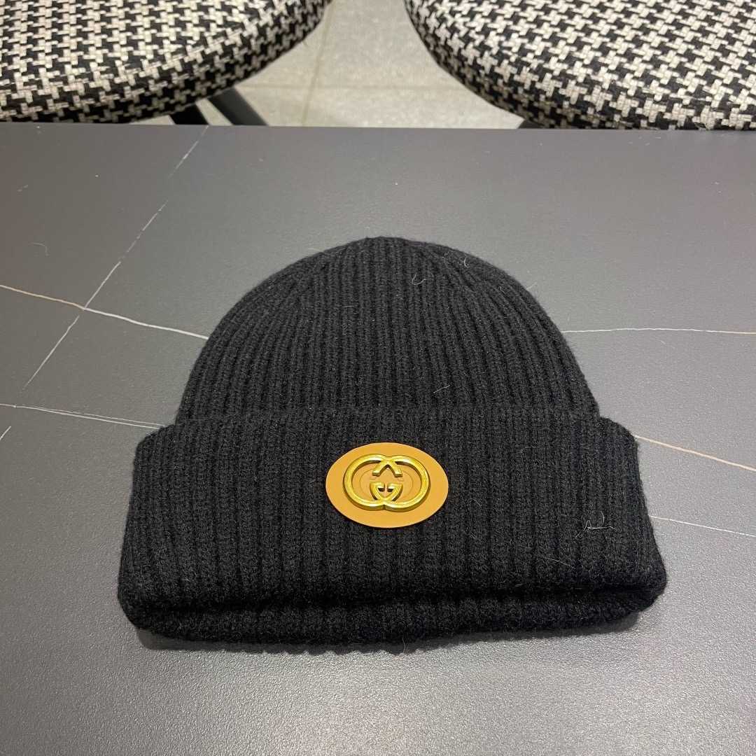 Gucci  Wool Cashmere Hat With Double G - FashionPlug