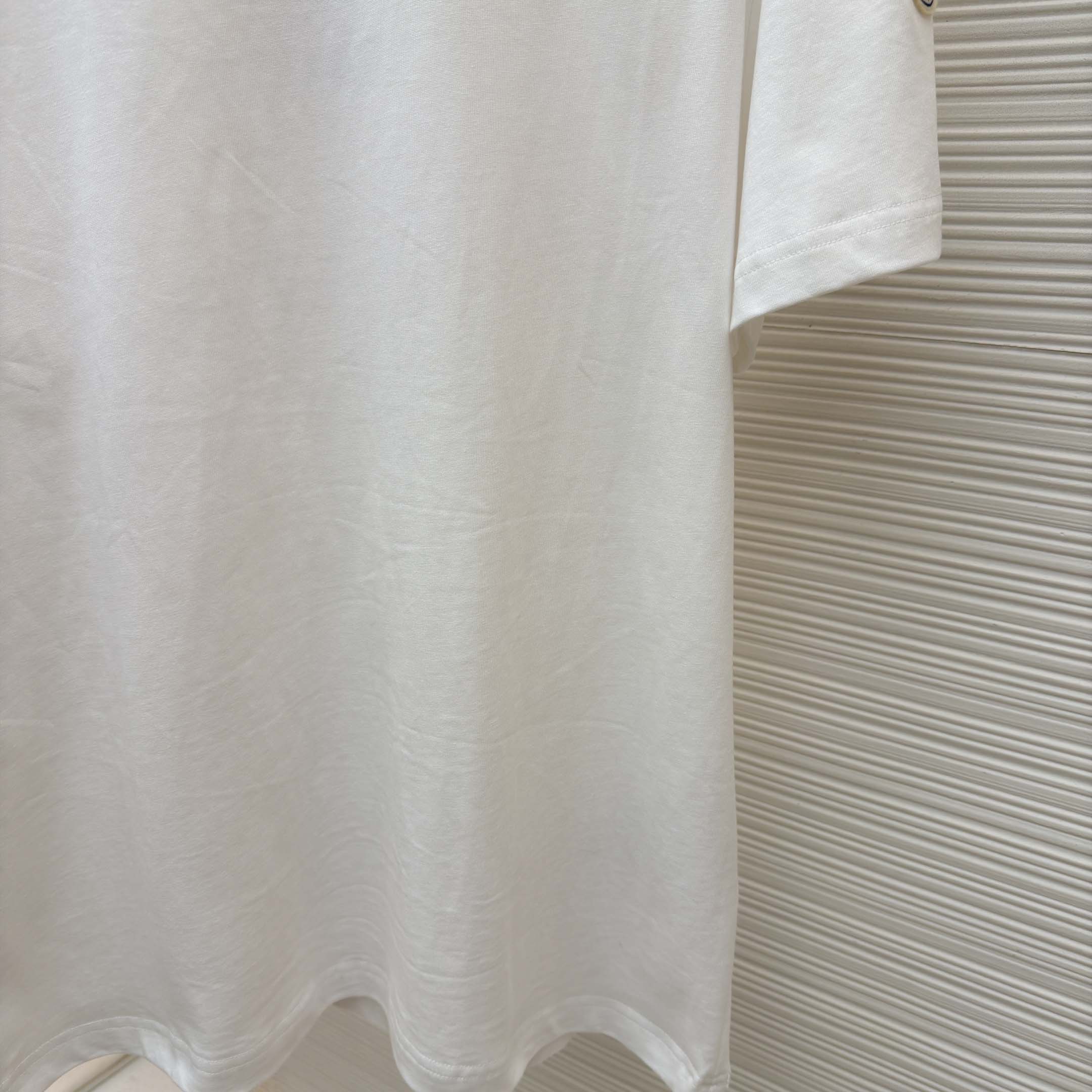 Moncler Embroidered Logo Cotton T-Shirt   - FashionPlug