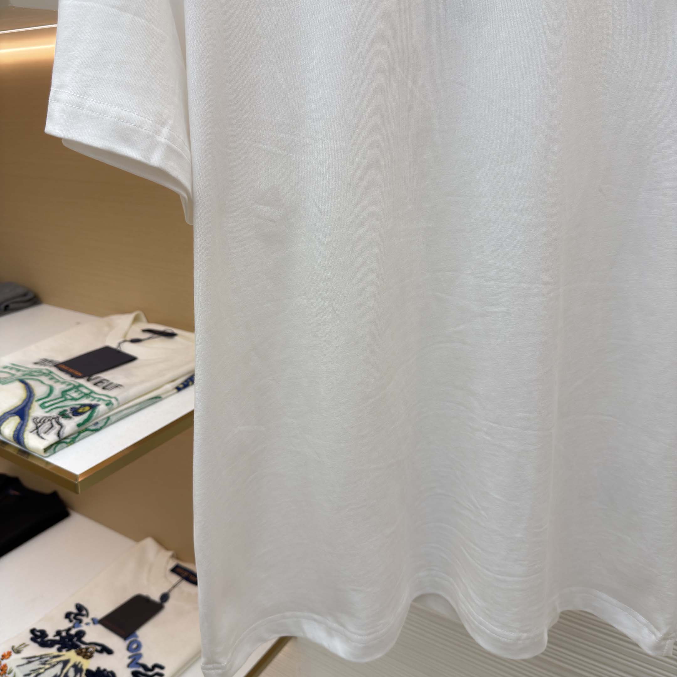 Moncler Embroidered Logo Cotton T-Shirt   - FashionPlug