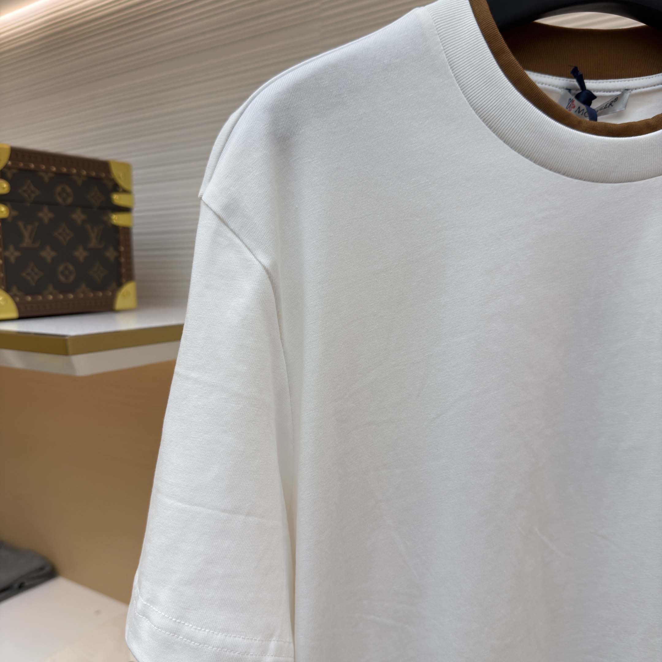 Moncler Embroidered Logo Cotton T-Shirt   - FashionPlug