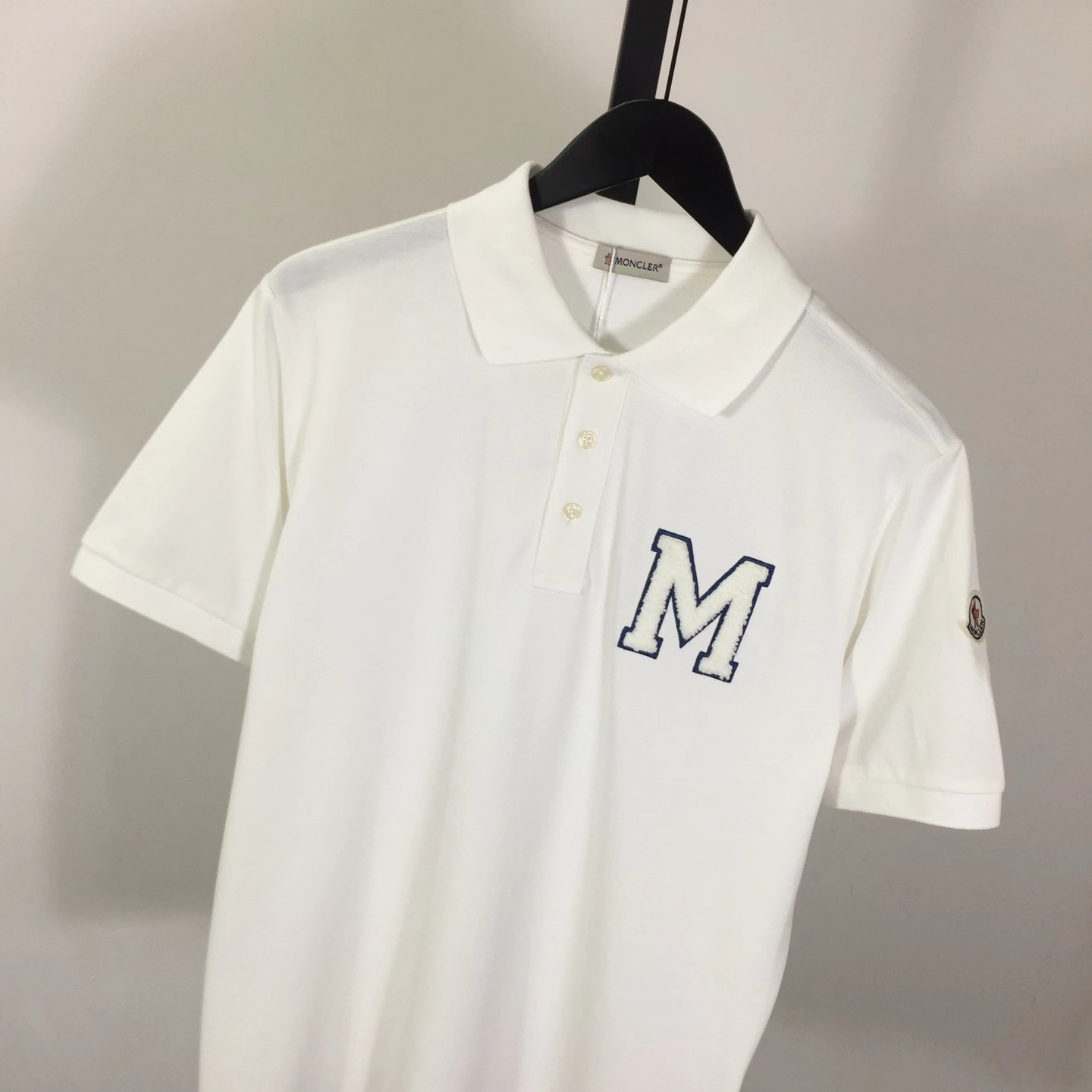 Moncler Monogram Cotton Piquet Polo Shirt - FashionPlug