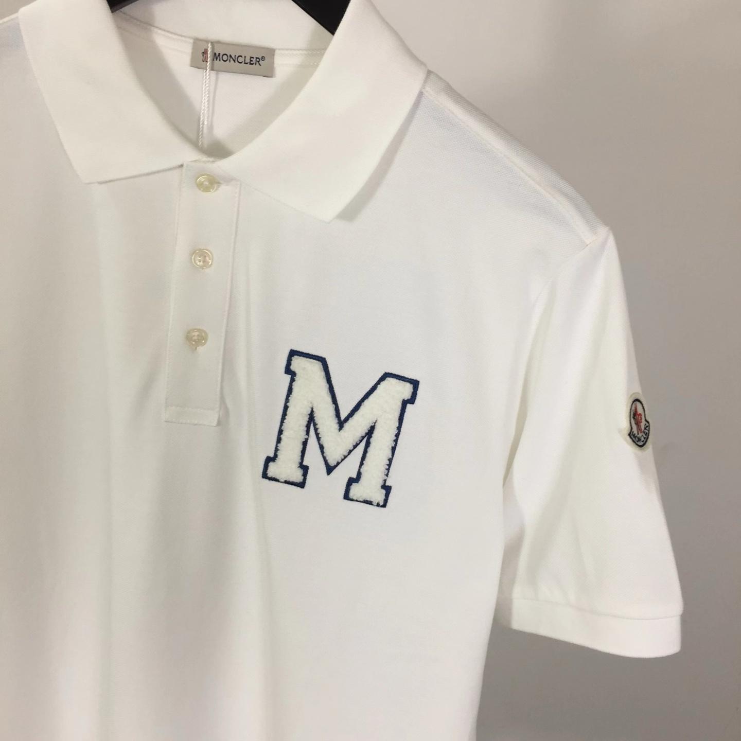 Moncler Monogram Cotton Piquet Polo Shirt - FashionPlug