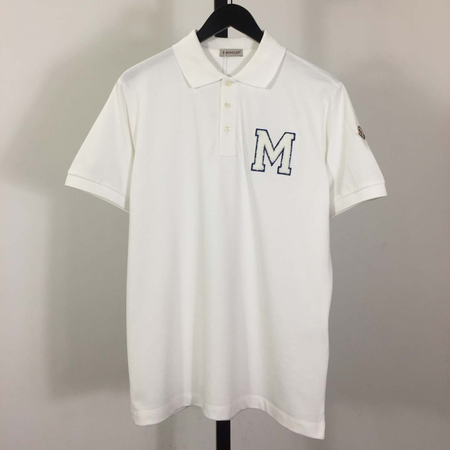 Moncler Monogram Cotton Piquet Polo Shirt - FashionPlug