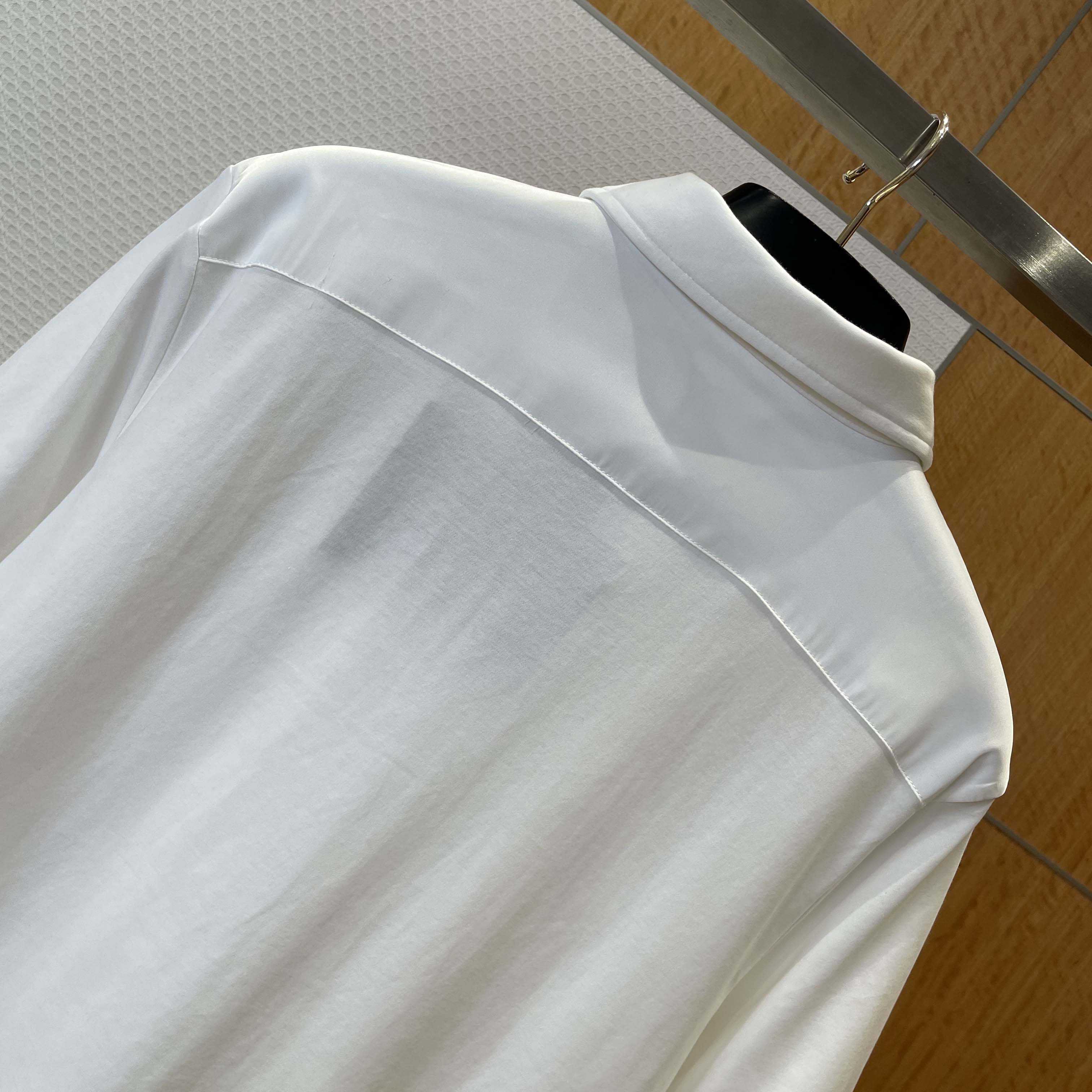 Prada Stretch Cotton Polo Shirt With Re-Nylon Details - FashionPlug