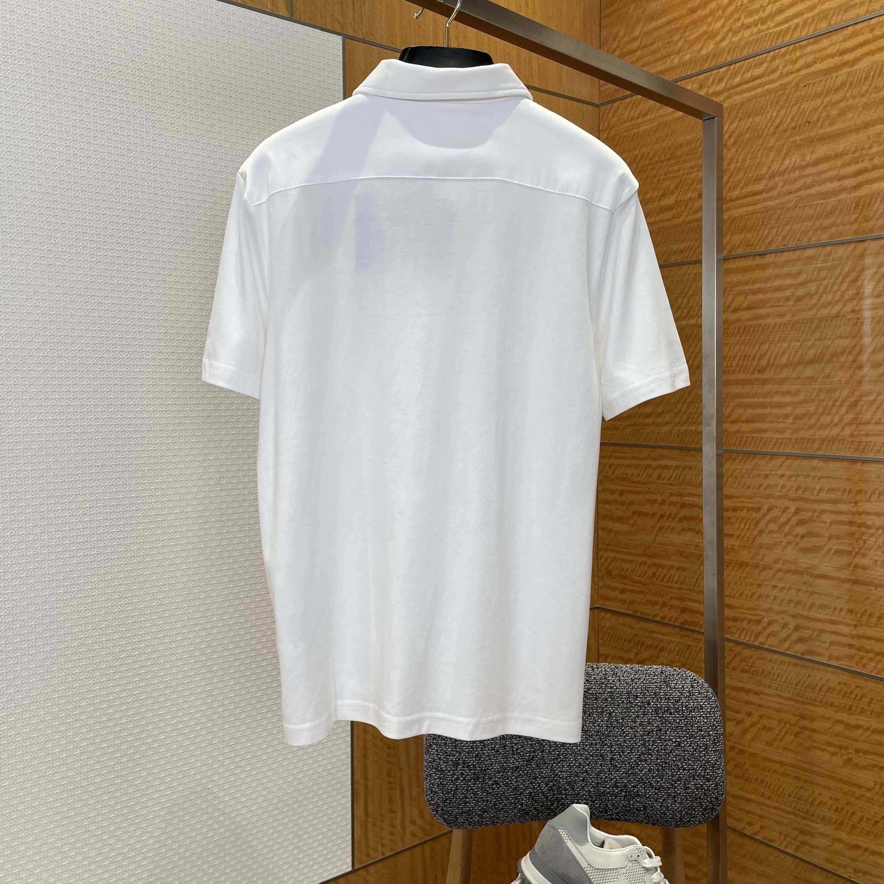 Prada Stretch Cotton Polo Shirt With Re-Nylon Details - FashionPlug