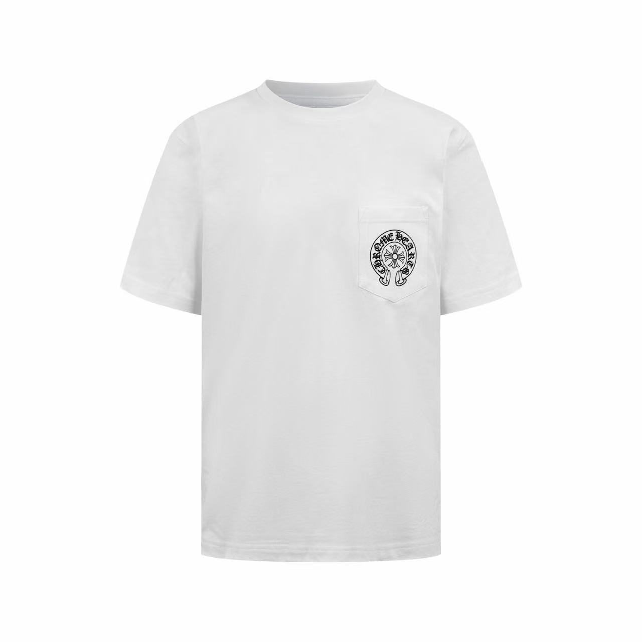 Chrome Hearts Las Vegas Exclusive Horseshoe Logo Pocket T-Shirt 'White' - FashionPlug