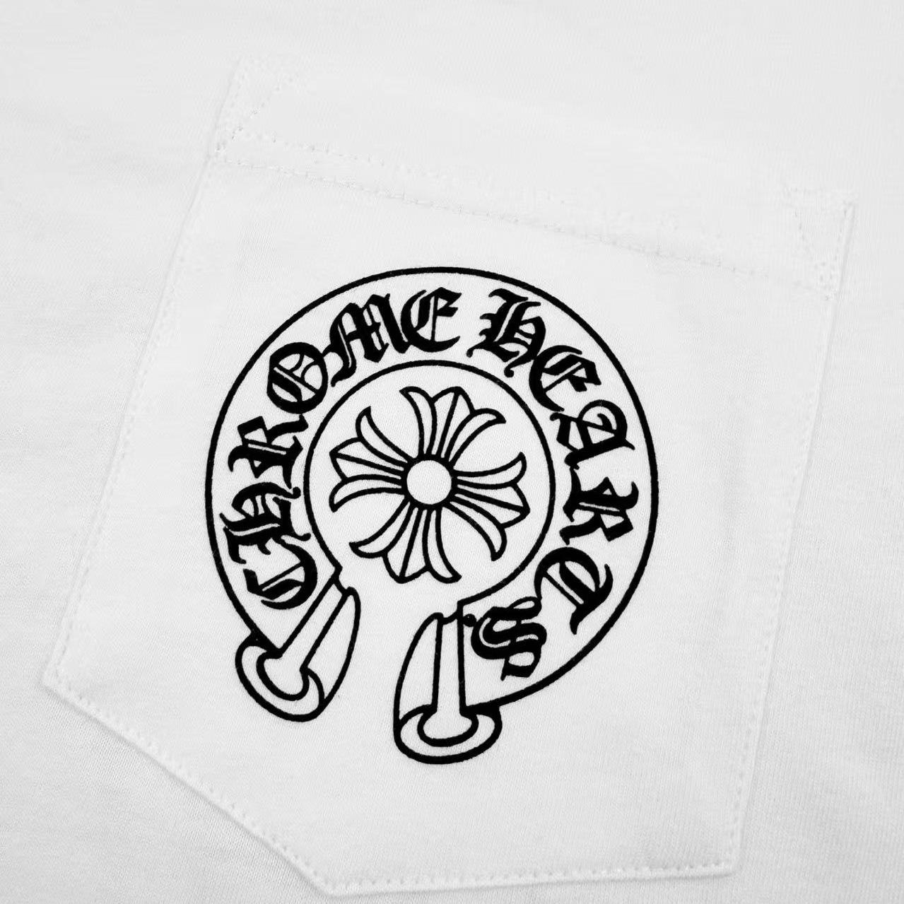 Chrome Hearts Las Vegas Exclusive Horseshoe Logo Pocket T-Shirt 'White' - FashionPlug