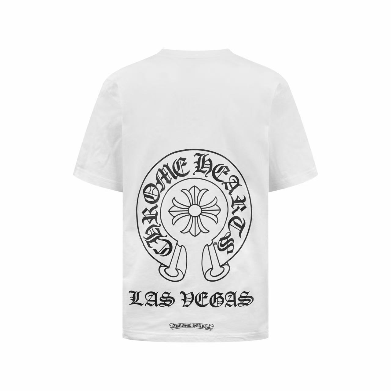 Chrome Hearts Las Vegas Exclusive Horseshoe Logo Pocket T-Shirt 'White' - FashionPlug