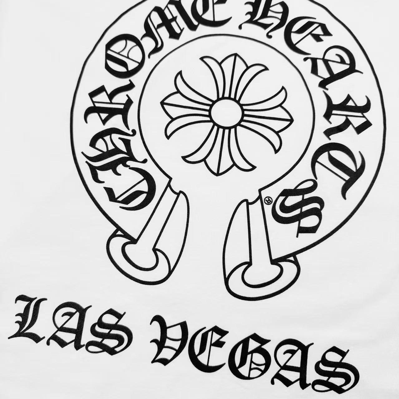 Chrome Hearts Las Vegas Exclusive Horseshoe Logo Pocket T-Shirt 'White' - FashionPlug