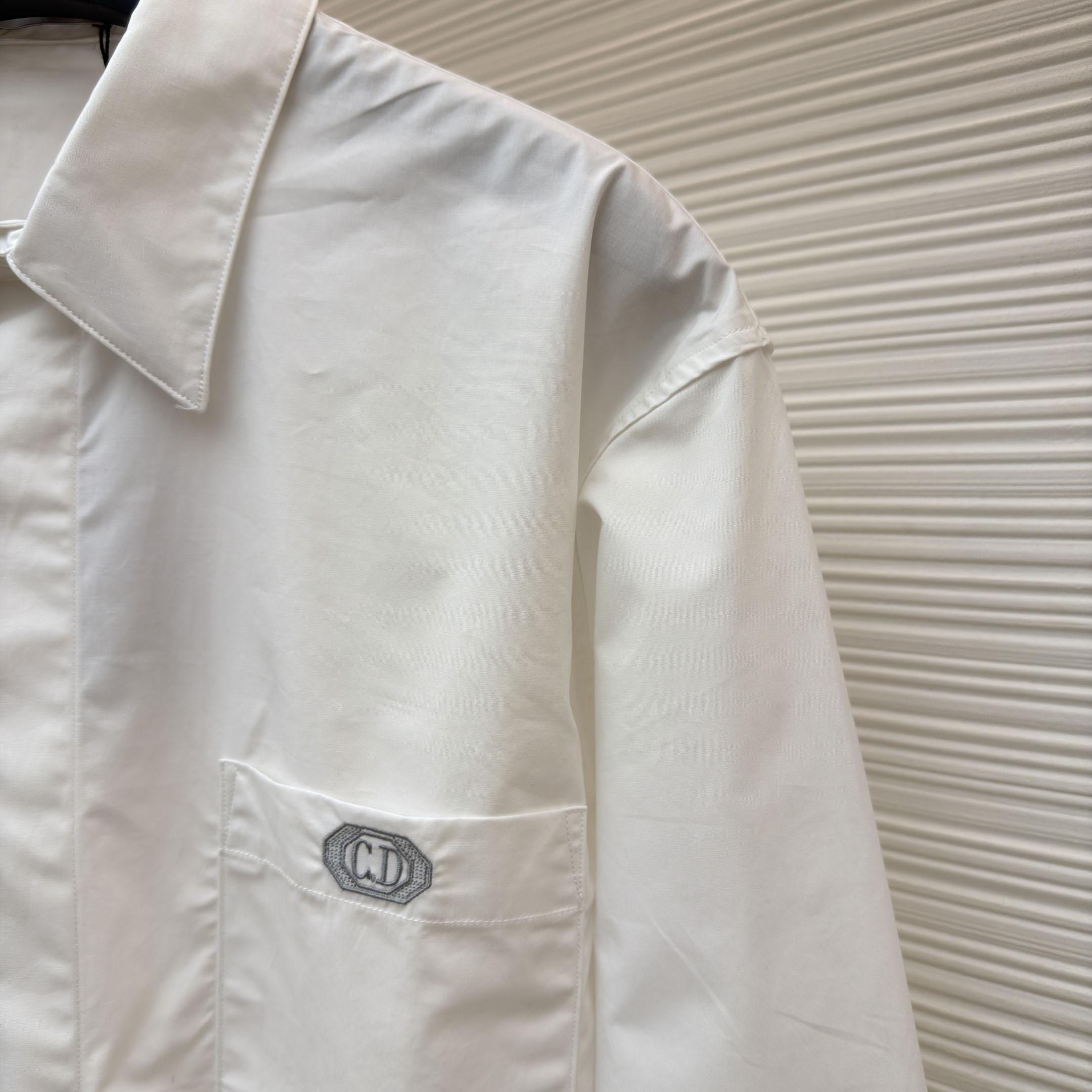 Dior Shirt with CD Box Embroidery - FashionPlug