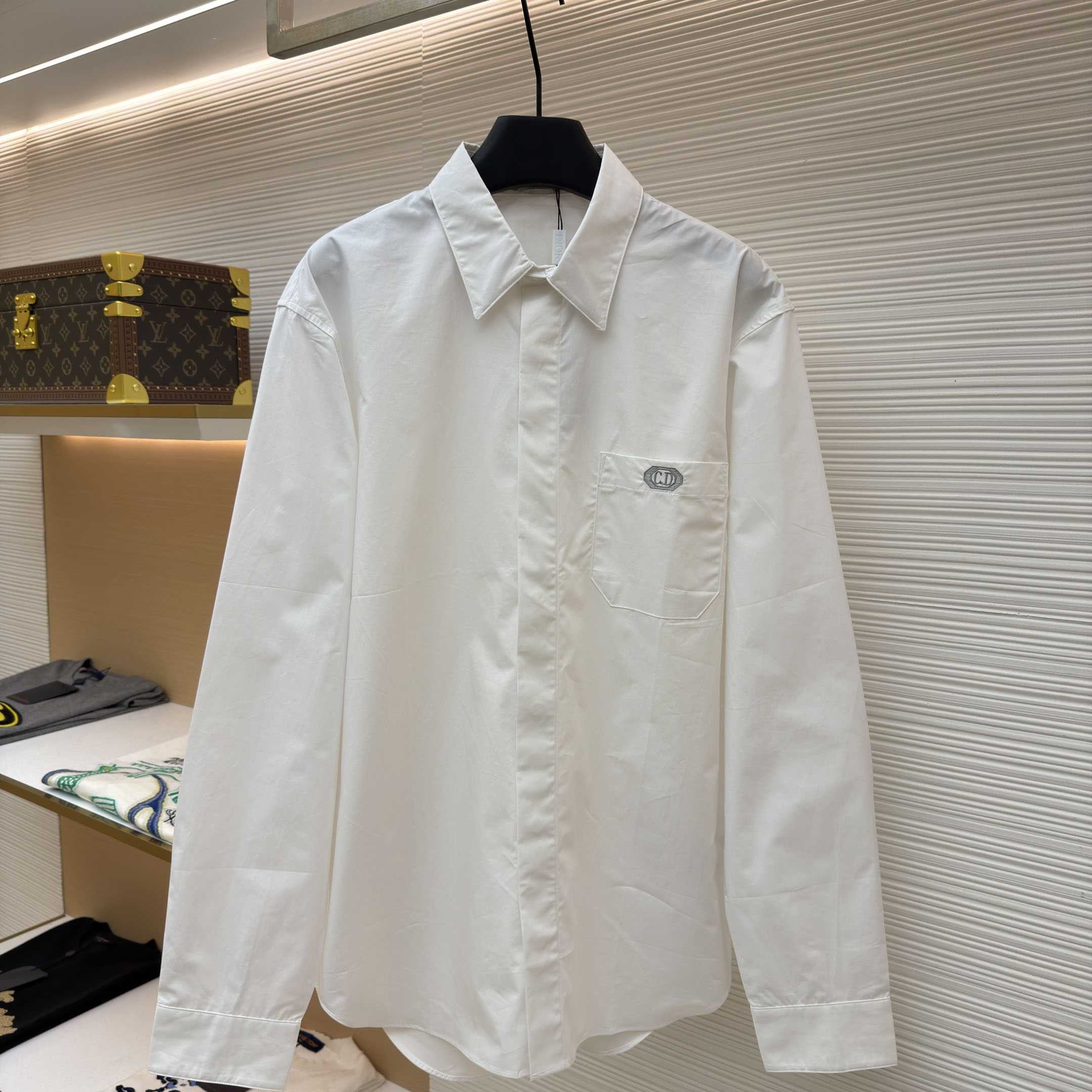 Dior Shirt with CD Box Embroidery - FashionPlug