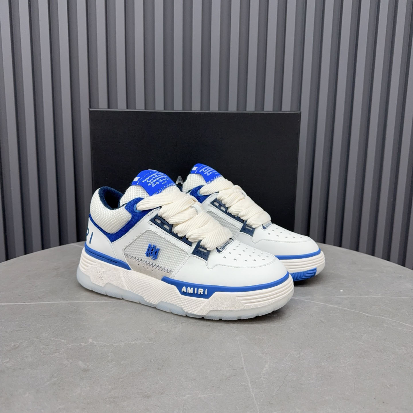 Amiri MA-1 'White Navy' - FashionPlug