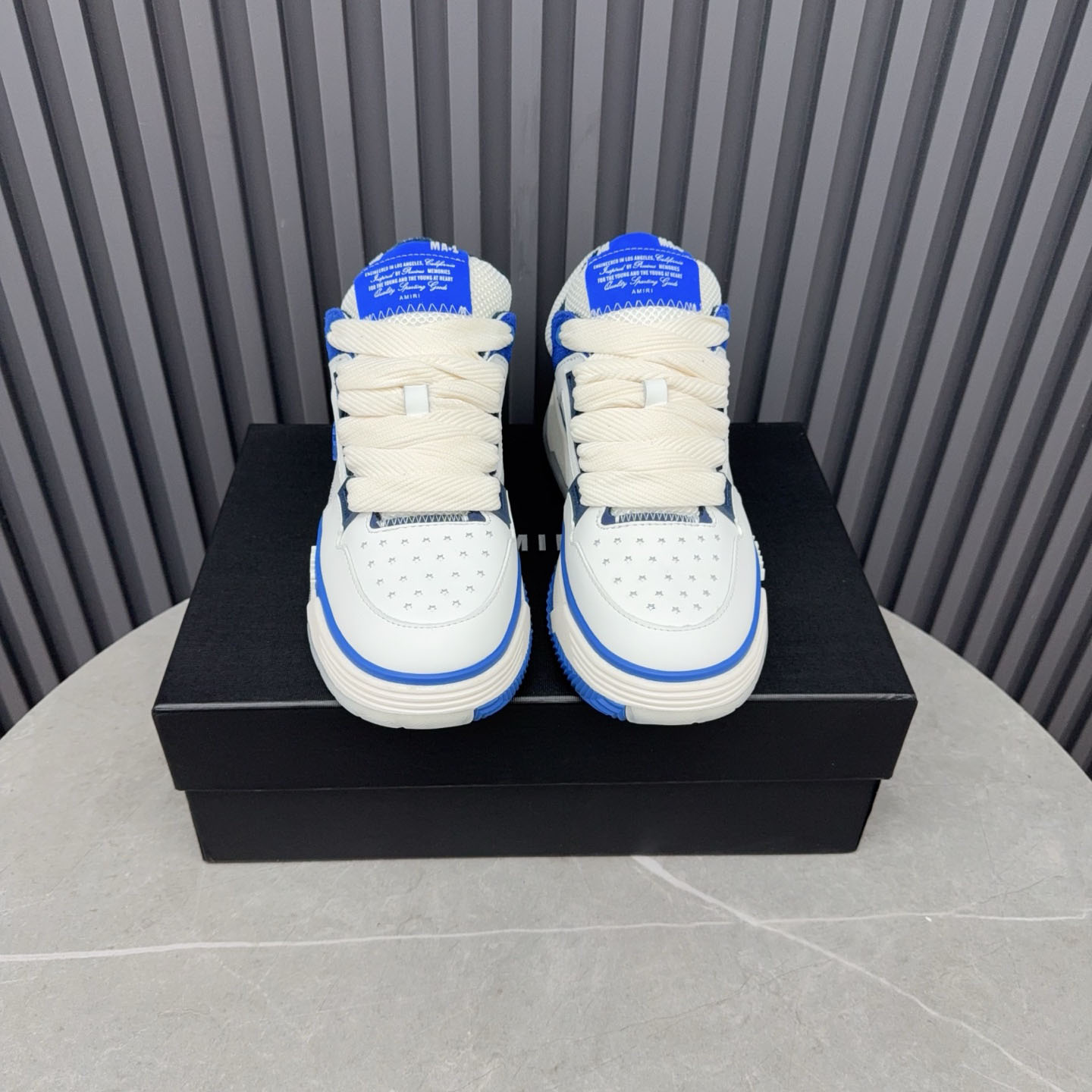 Amiri MA-1 'White Navy' - FashionPlug