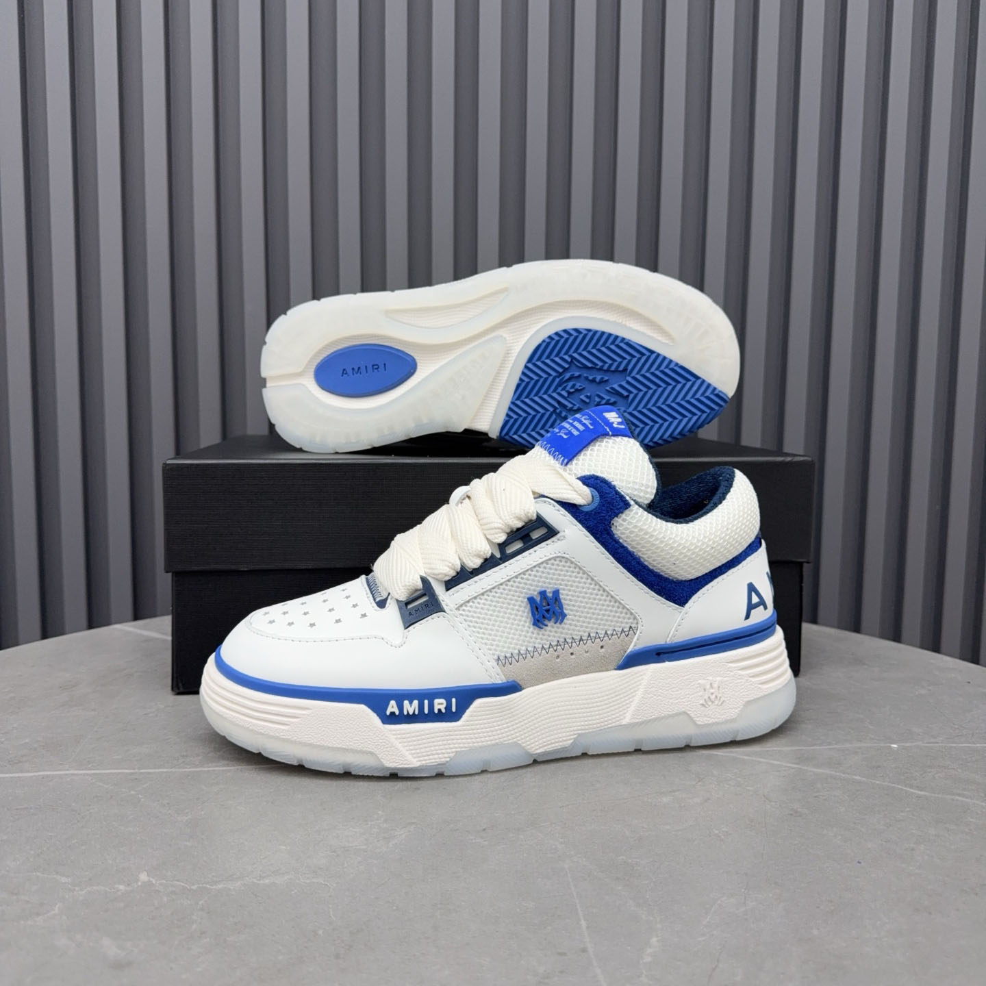 Amiri MA-1 'White Navy' - FashionPlug