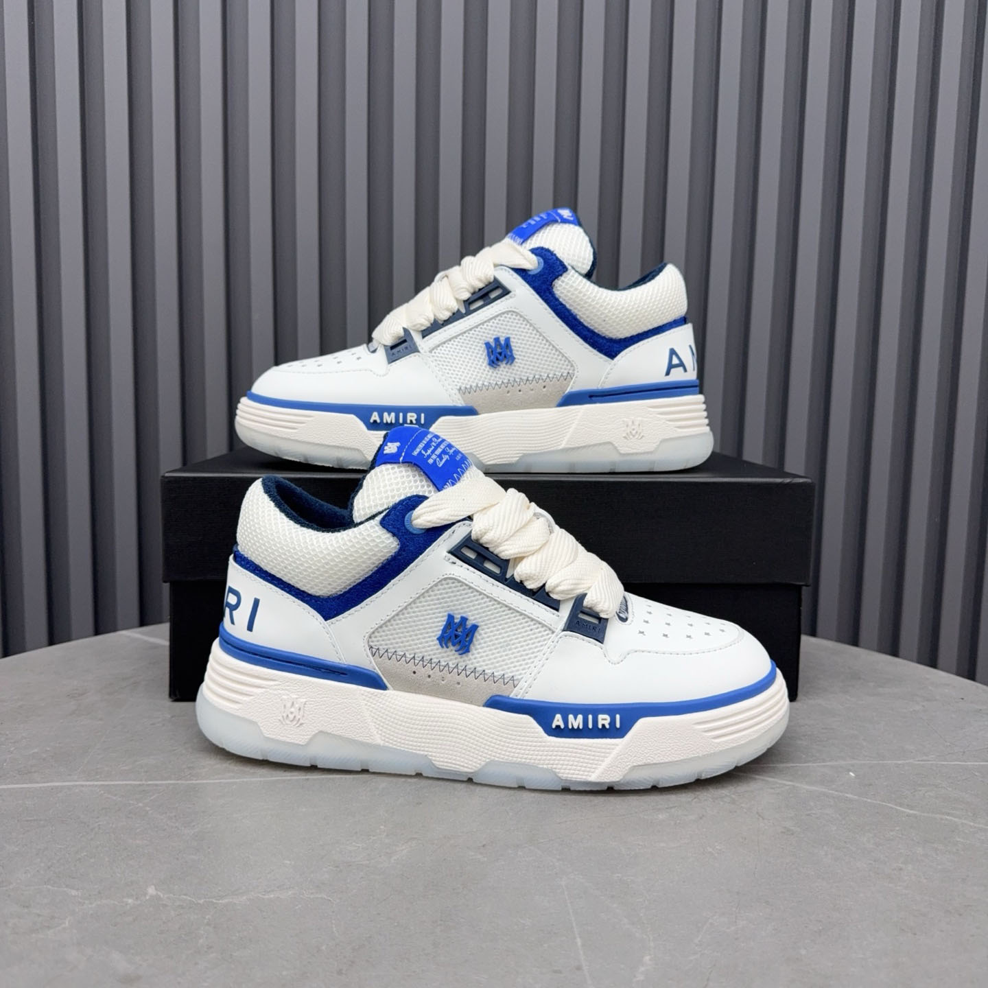 Amiri MA-1 'White Navy' - FashionPlug