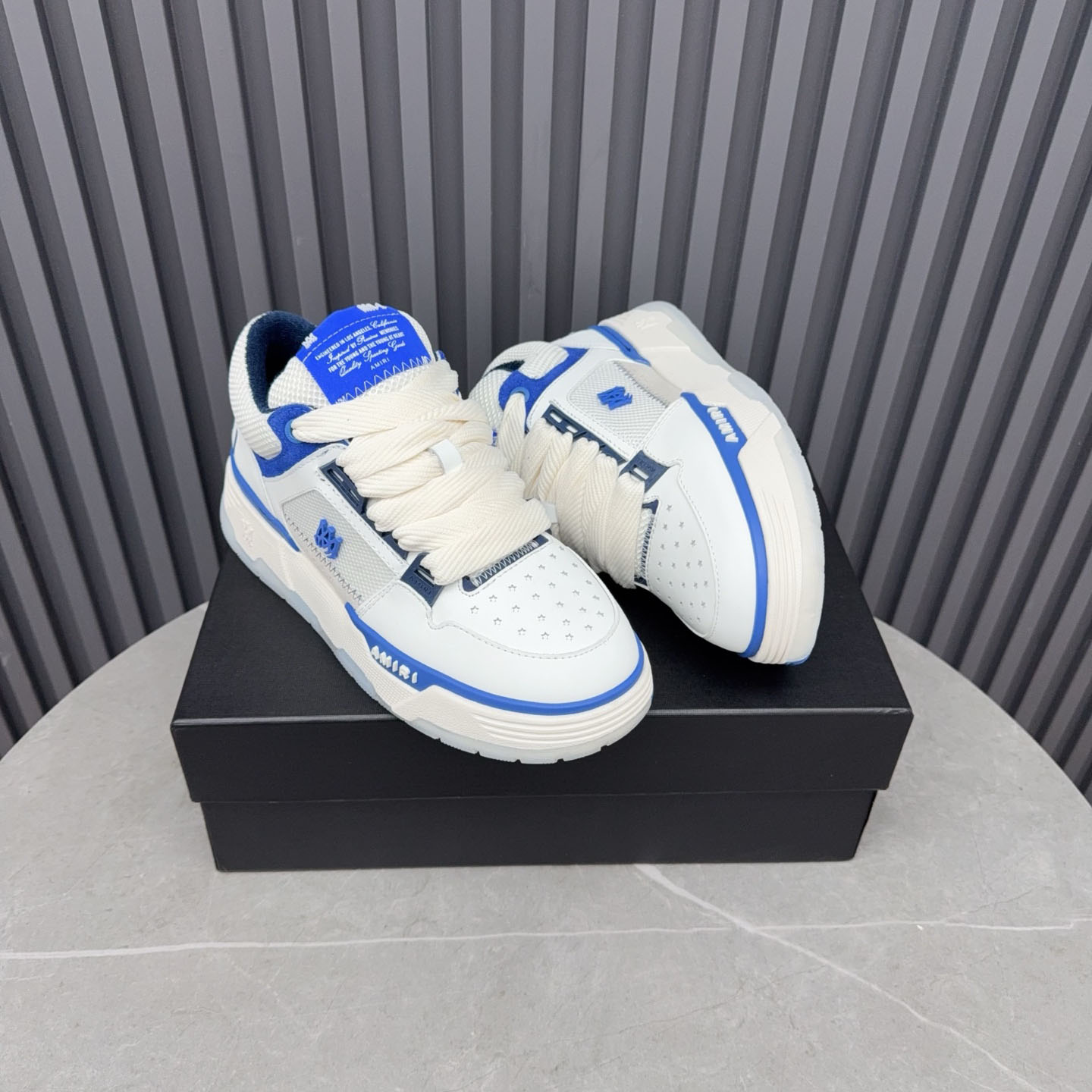 Amiri MA-1 'White Navy' - FashionPlug