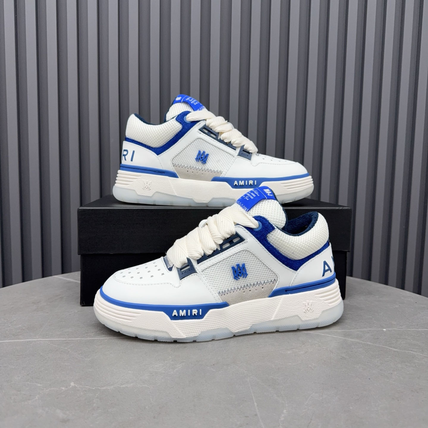 Amiri MA-1 'White Navy' - FashionPlug