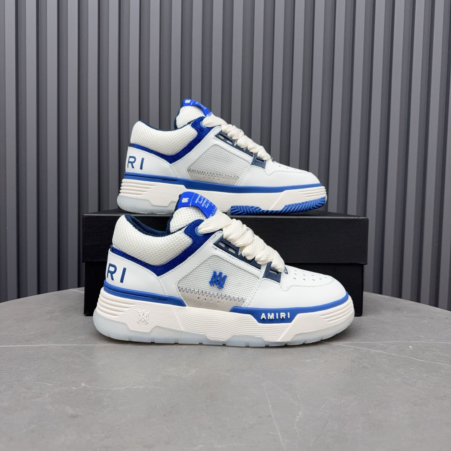 Amiri MA-1 'White Navy' - FashionPlug